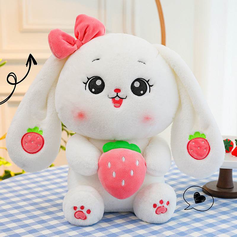 Adorable White Bunny Plush Toy - Kawaii Caramel Stuffed Animal for Kids & Adults | Perfect for Cuddling, Gifts, and Home Decor