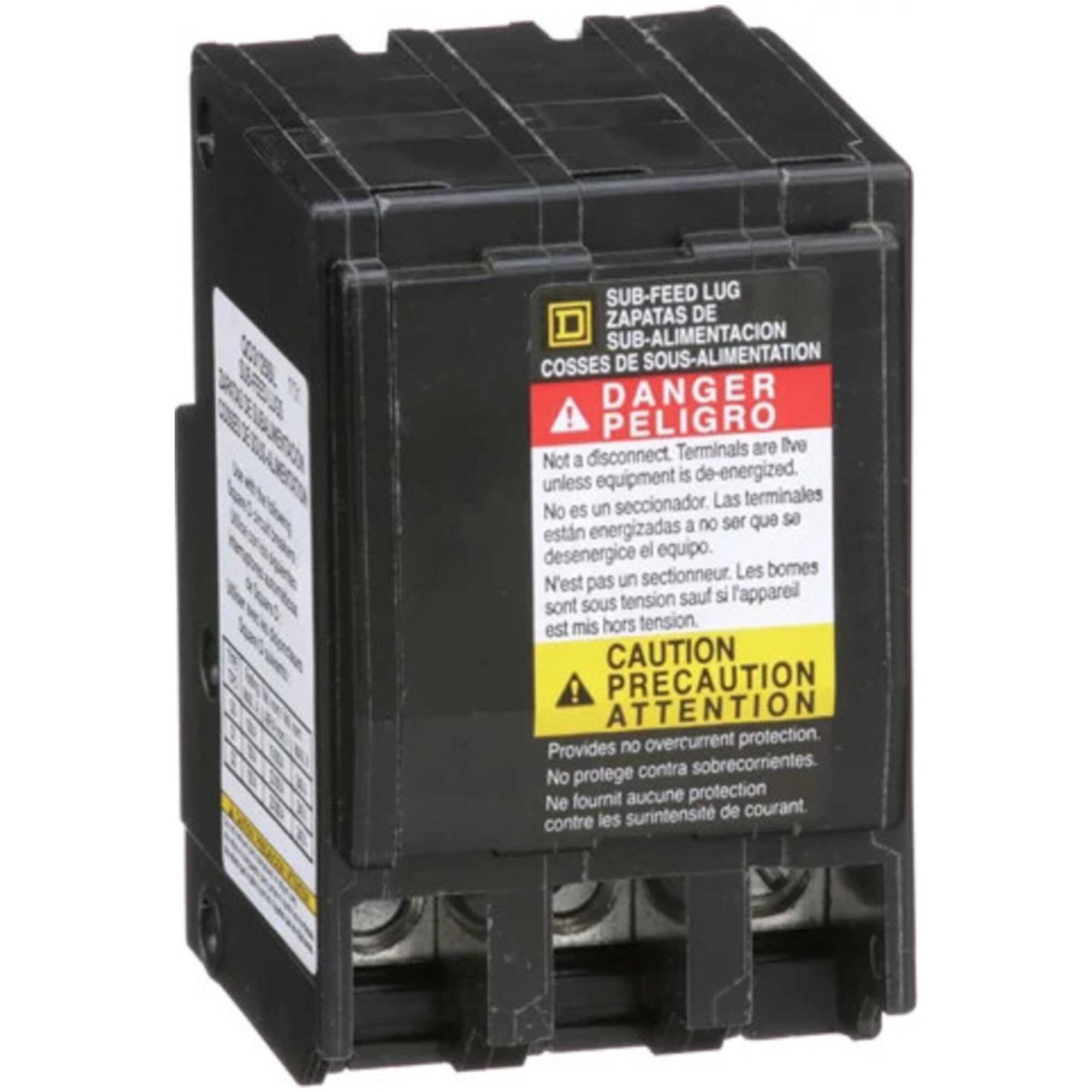 Schneider Electric QO3125SL Circuit Breaker - 600V 400A 3P NEMA 3R Fusible Switch with Sub-Feed Lug - Ideal for Commercial Electrical Panels & Industrial Power Distribution