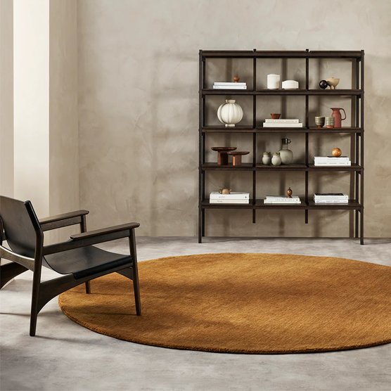Baya Sandringham Round Floor Rug 250cm - Soft Braided Jute Natural Fiber Rug for Living Room, Bedroom, Dining Area - Pecan Brown Boho Chic Home Decor