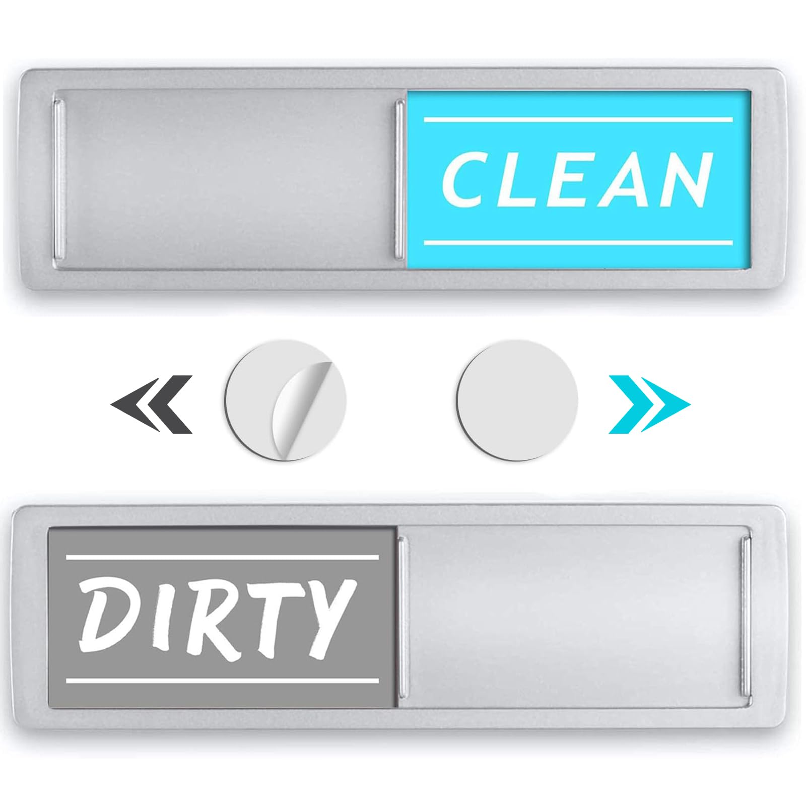 Stylish Dishwasher Clean Dirty Sign Magnet - Easy to Read Strong Magnetic Indicator for Kitchen, Dishwasher Status Helper - Perfect for Home, Office & RV Use