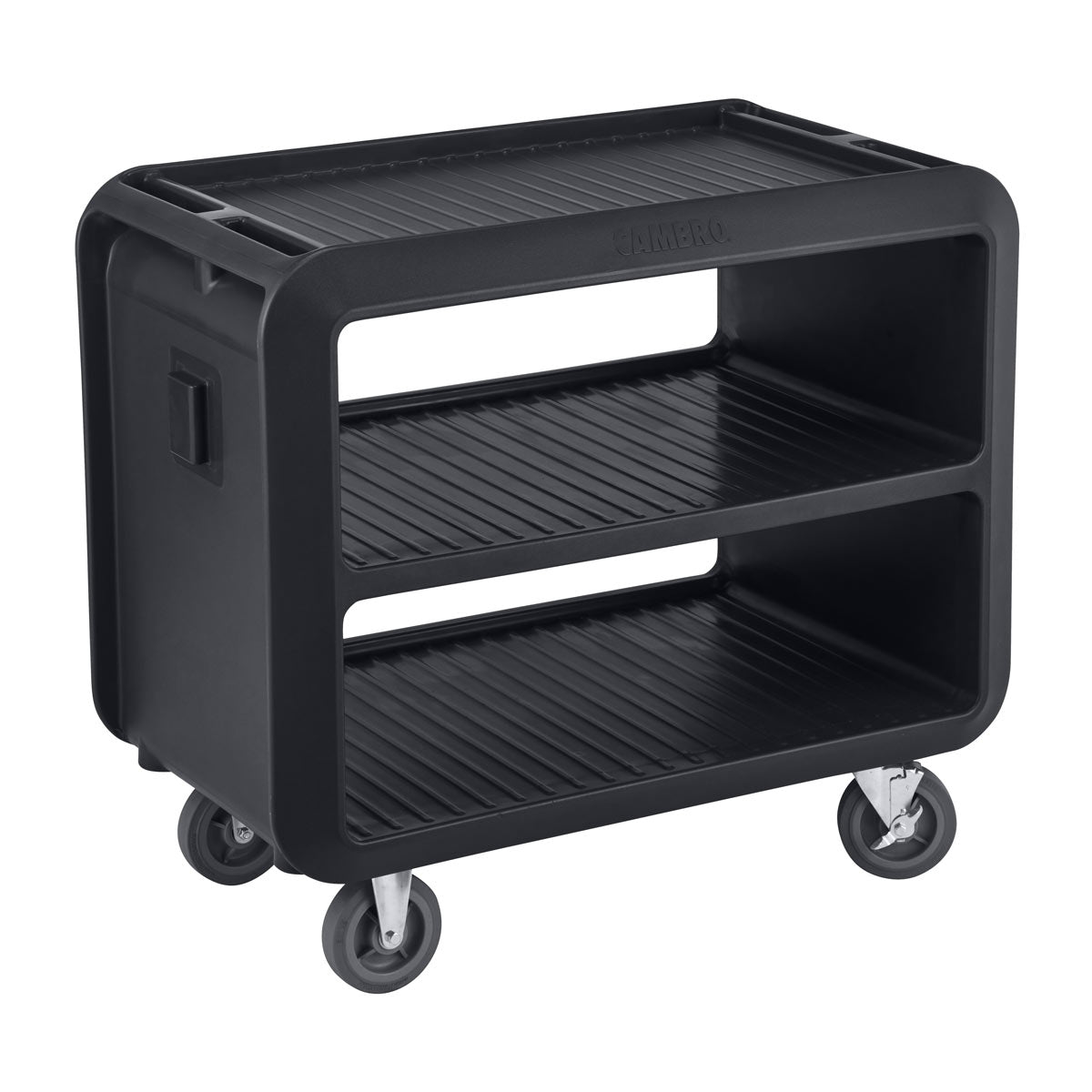 Cambro SC337110 Professional Service Cart - Heavy Duty Black Utility Cart for Restaurants, Cafes, and Commercial Kitchens - Perfect for Food Service, Storage, and Mobile Workstations