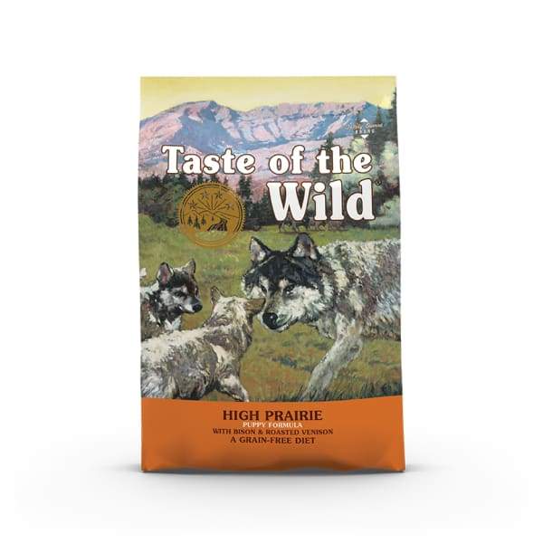 Taste of the Wild High Prairie Puppy Dry Dog Food with Roasted Bison & Venison - Grain Free, High Protein (5lb & 14lb) - Perfect for Active Puppies and Outdoor Adventures