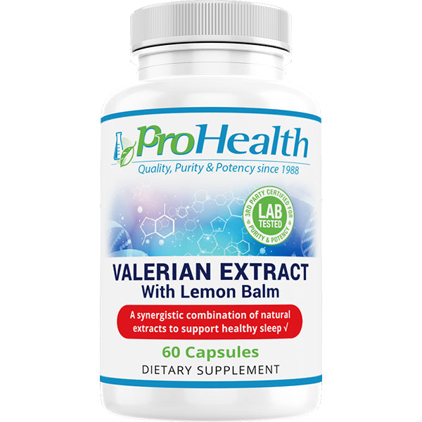 PH Valerian Extract with Lemon Balm - 60 Capsules for Stress Relief, Sleep Support & Relaxation - Natural Herbal Supplement for Anxiety & Insomnia - Use Before Bedtime or During Stressful Situations