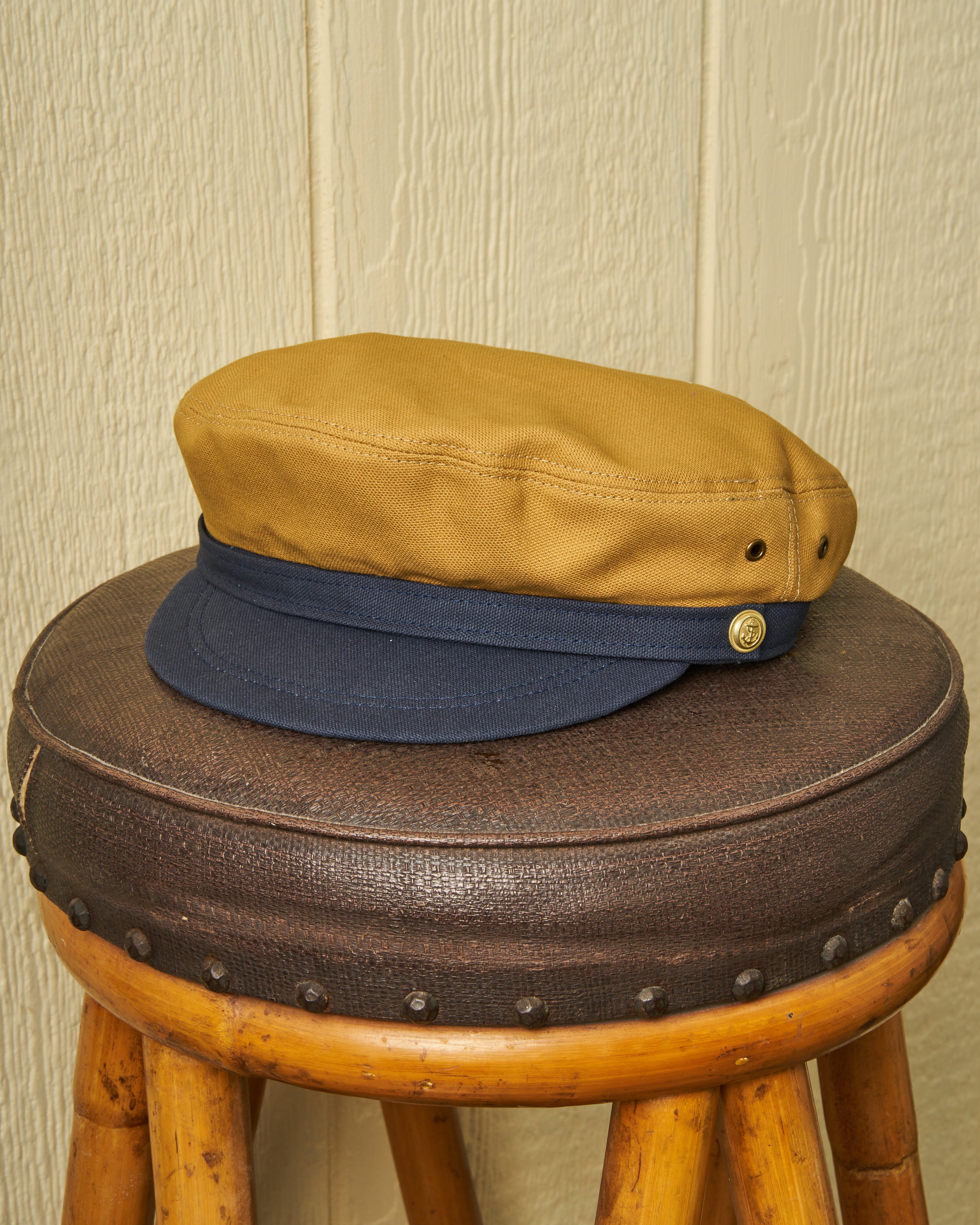 Khaki Roll Up Yacht Cap - Lightweight & Water-Resistant Boating Hat for Sailing, Fishing & Outdoor Adventures