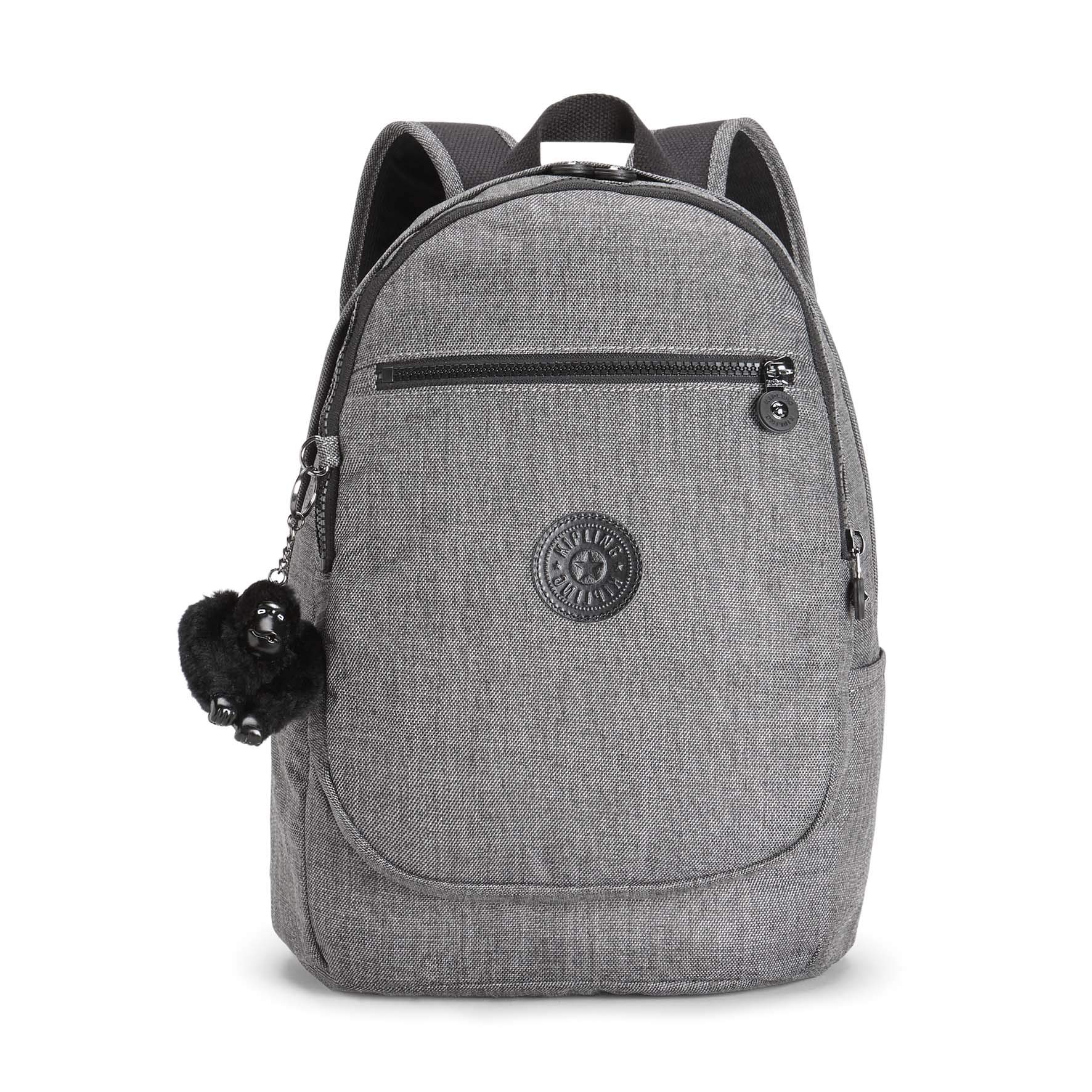Kipling Cotton Grey Backpack for Women & Men - Lightweight Travel Backpack, Durable School Backpack for College, Work, Hiking & Daily Use