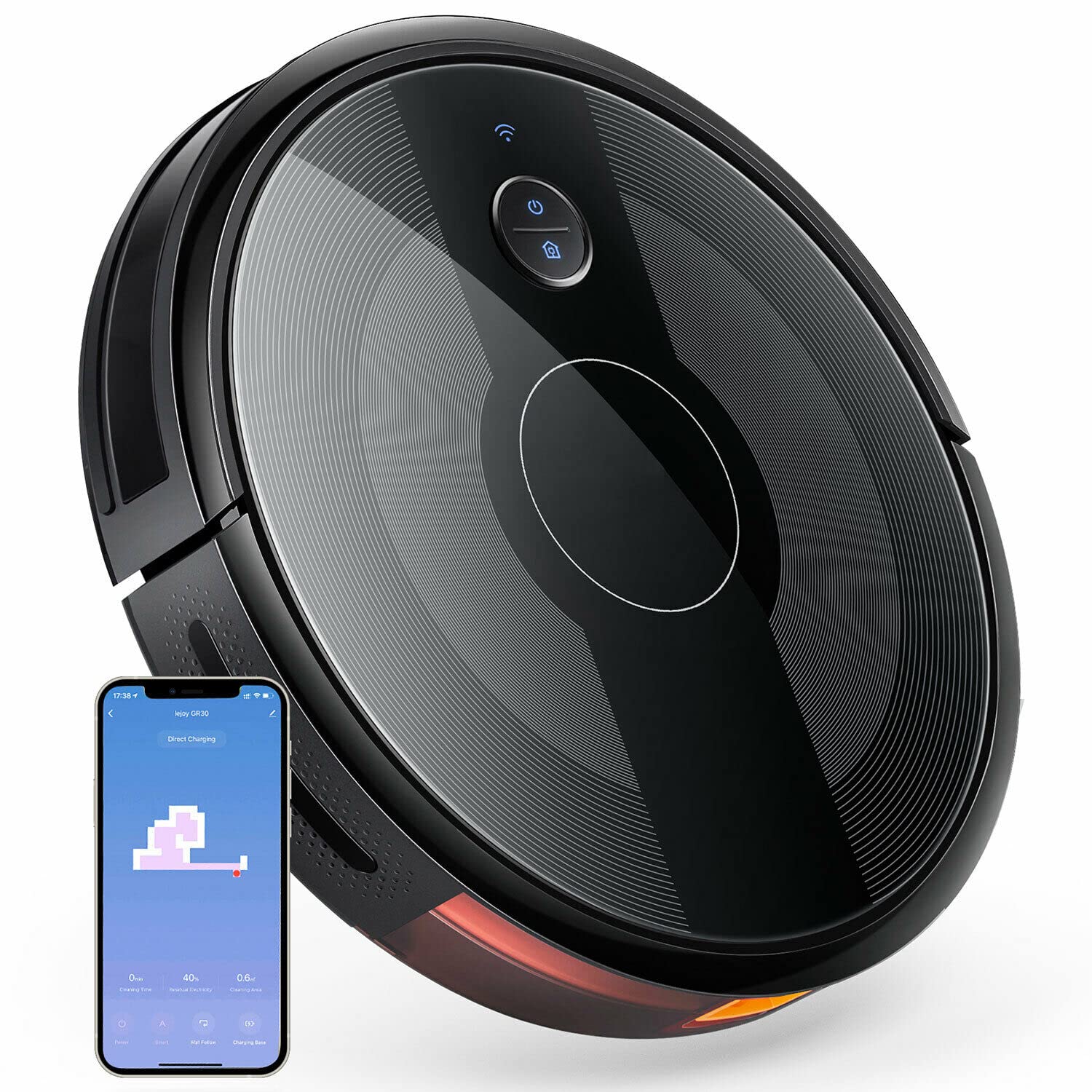 Smart Robot Vacuum Cleaner with Laser Mapping & 2600Pa Strong Suction - Ultra Slim Design for Hardwood Floors & Carpets - Ideal for Pet Hair, Daily Cleaning & Smart Home Automation