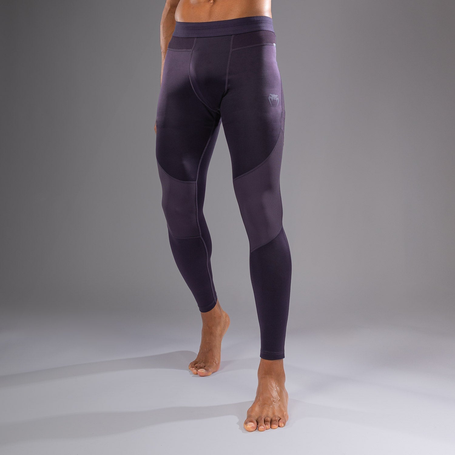 Venum G Fit Air Men's Compression Spats - Deep Purple - Moisture Wicking & Breathable Workout Leggings for MMA, Gym & Running