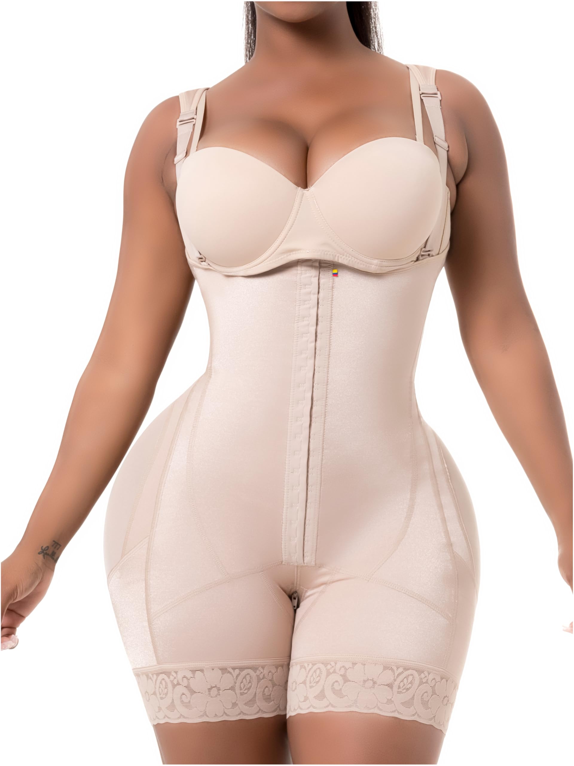 Snatched Body - Women's Stage 2 Colombian Faja Shapewear Without Bra - BBL Post Surgery Compression Garment - Waist Trainer & Body Shaper for Tummy Control - Perfect for Postpartum Recovery & Body Contouring