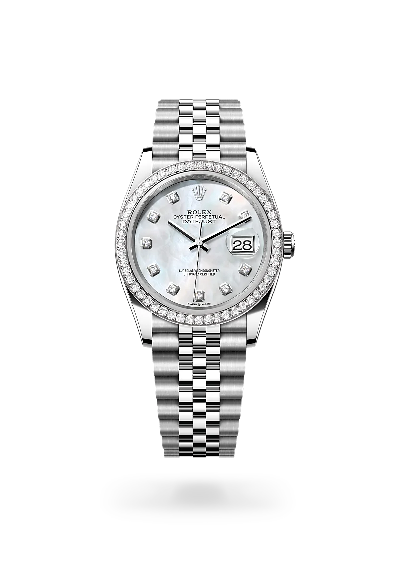Rolex Datejust 36mm White Rolesor Watch - Oystersteel & White Gold M126284RBR 0011 | Luxury Timepiece for Men, Perfect for Business Meetings & Formal Events | Richter & Phillips Jewelers