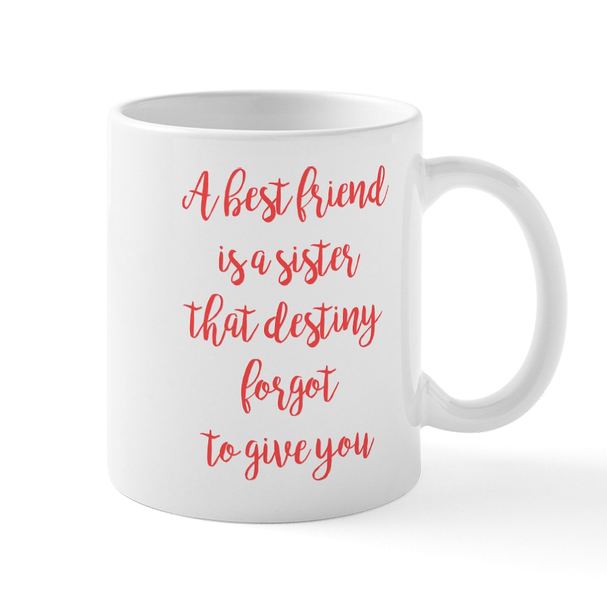 Best Friend Sister Ceramic Coffee Mug 11 oz (325 ml) - Perfect Gift for Sisters, Friends & Coffee Lovers