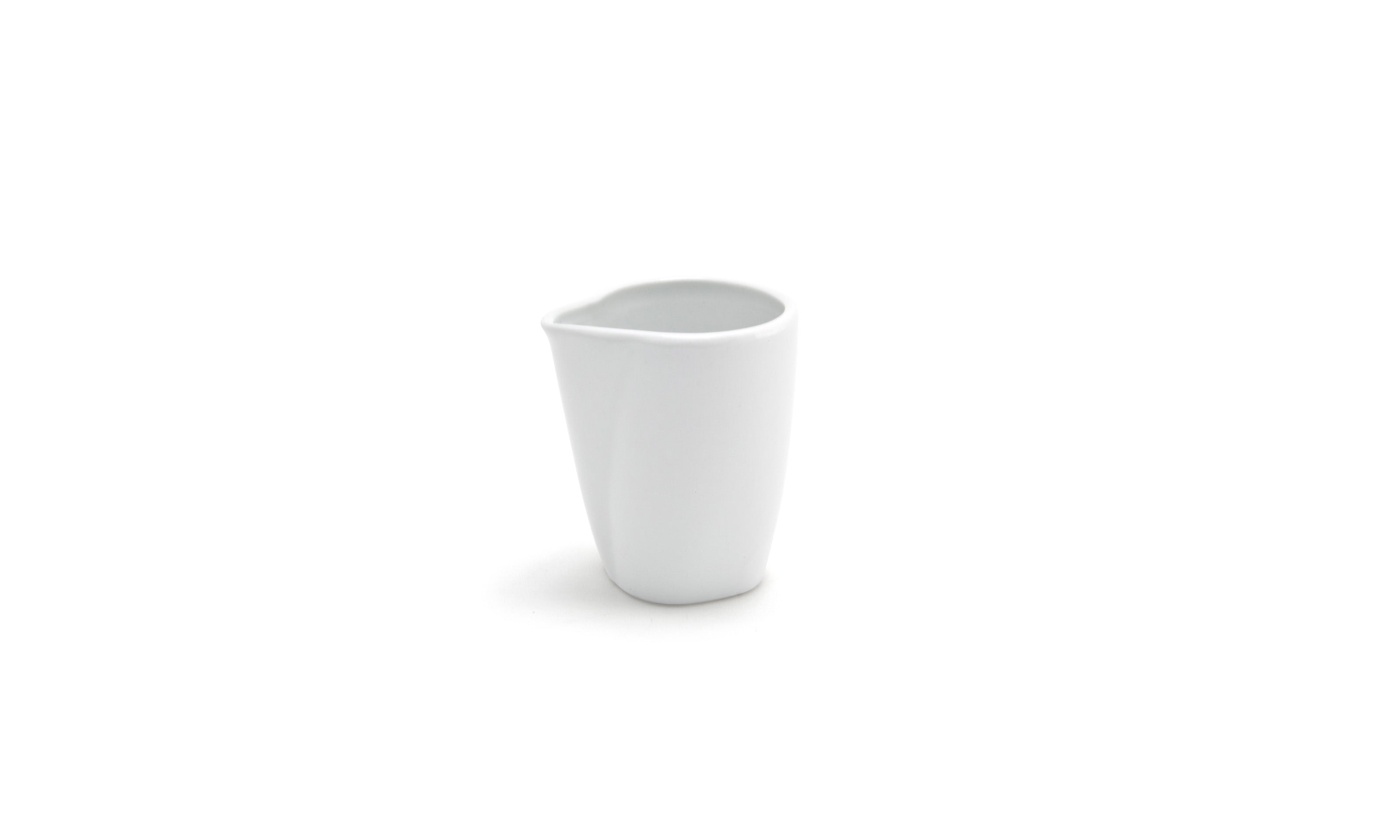 FOH Porcelain Modern White 6 oz Creamer Pitcher - Set of 12 - Perfect for Coffee, Tea & Milk Serving at Restaurants, Cafes & Home Dining