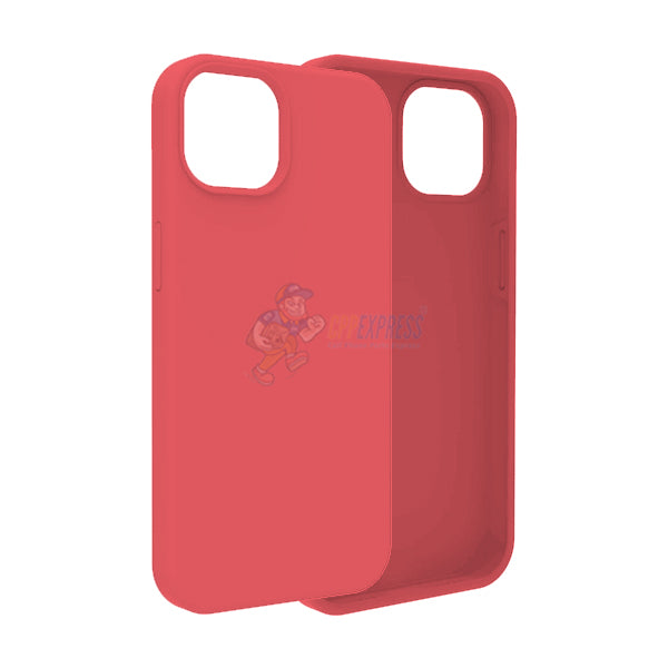 iPhone 14 Slim Soft Silicone Shockproof Case - Peach Red | Durable Protective Cover for Everyday Use, Travel & Outdoor Activities