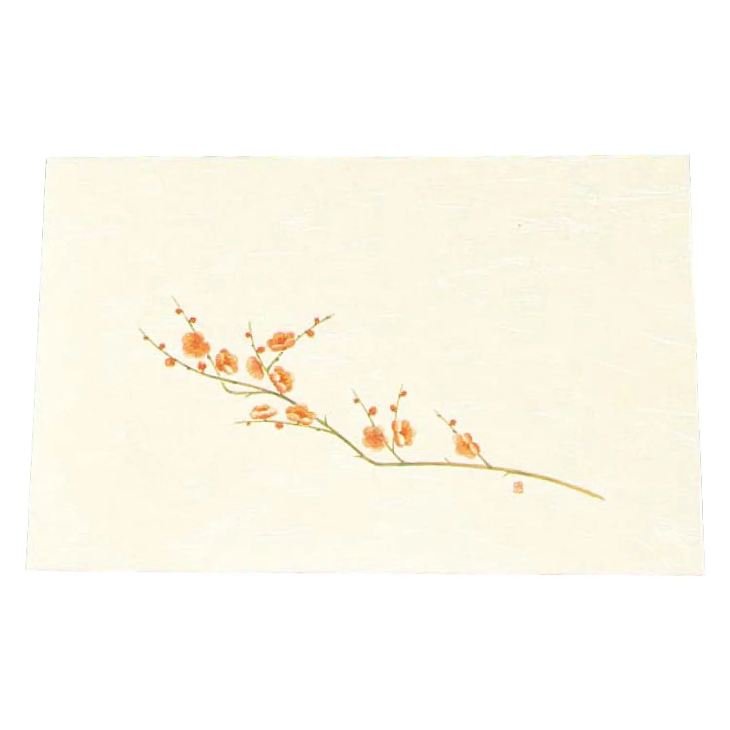 Artec Washi Paper Cream Placemat Ume - 100 Pack Japanese Style Table Mats for Dining, Party & Home Decor - Eco-Friendly Disposable Placemats for Restaurants, Weddings & Events