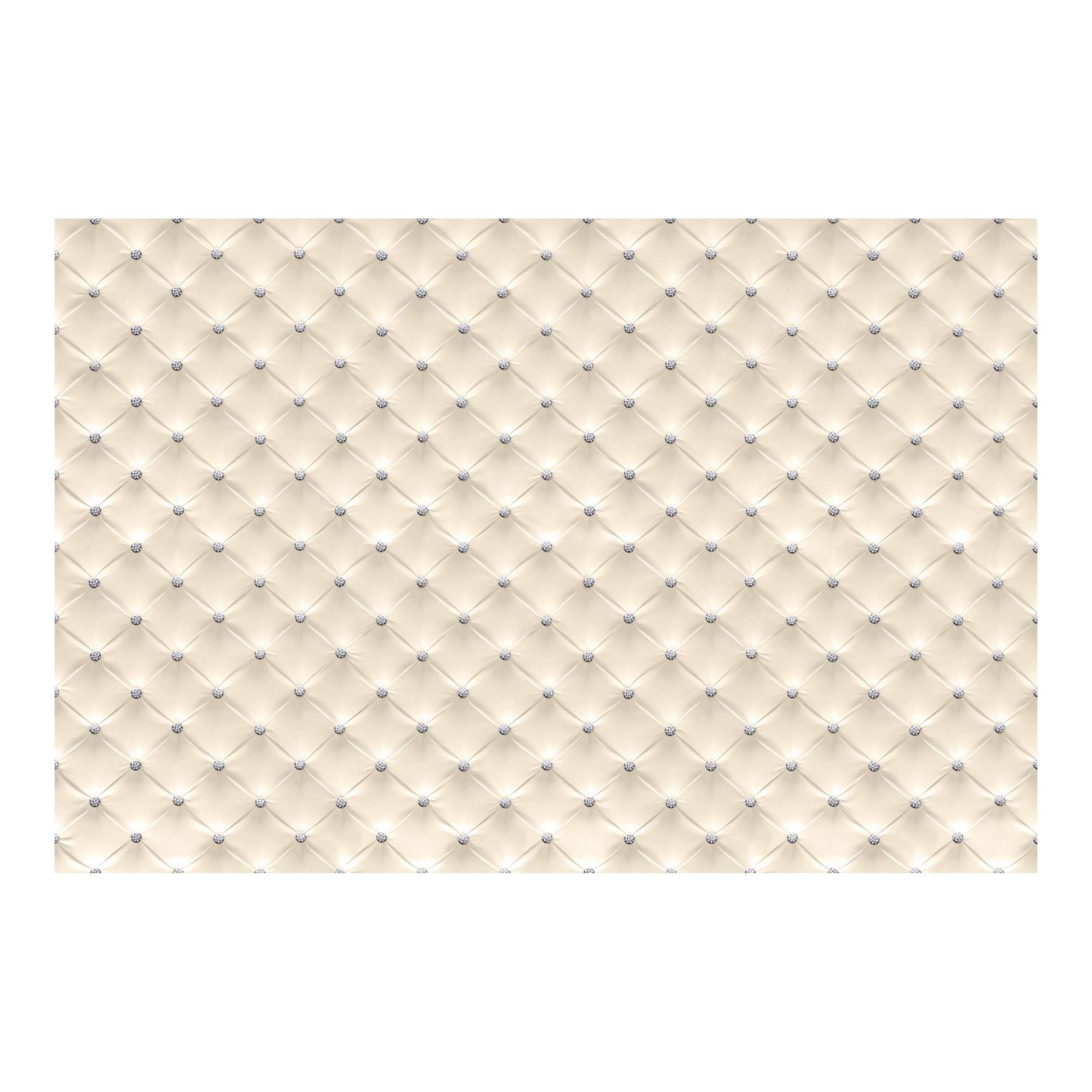 Self-Adhesive Peel and Stick Wallpaper - Cream Diamond Luxury Pattern - 225 x 336 cm Large Landscape Format - Perfect for Living Room, Bedroom & Home Office Decor