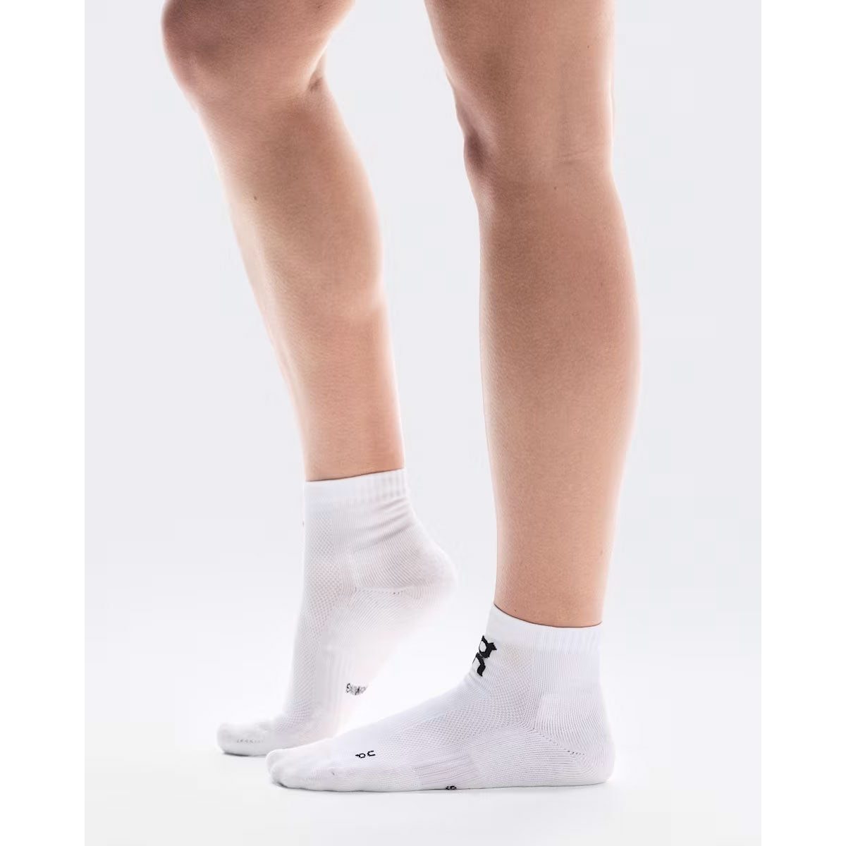 Unisex Core Run Mid 2 Pack Athletic Socks - Breathable Cushioned Running Socks for Men & Women - Perfect for Jogging, Gym Workouts & Daily Wear (White)