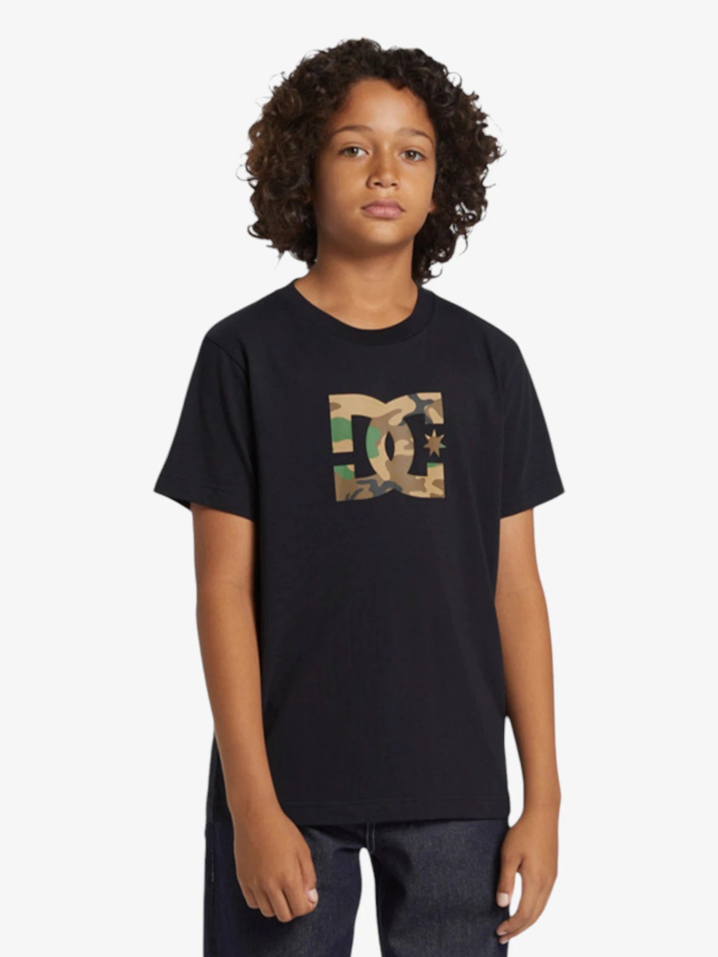 DC Comics Kids' T-Shirt - Black Star Print - Superhero Costume & Casual Wear for Boys & Girls