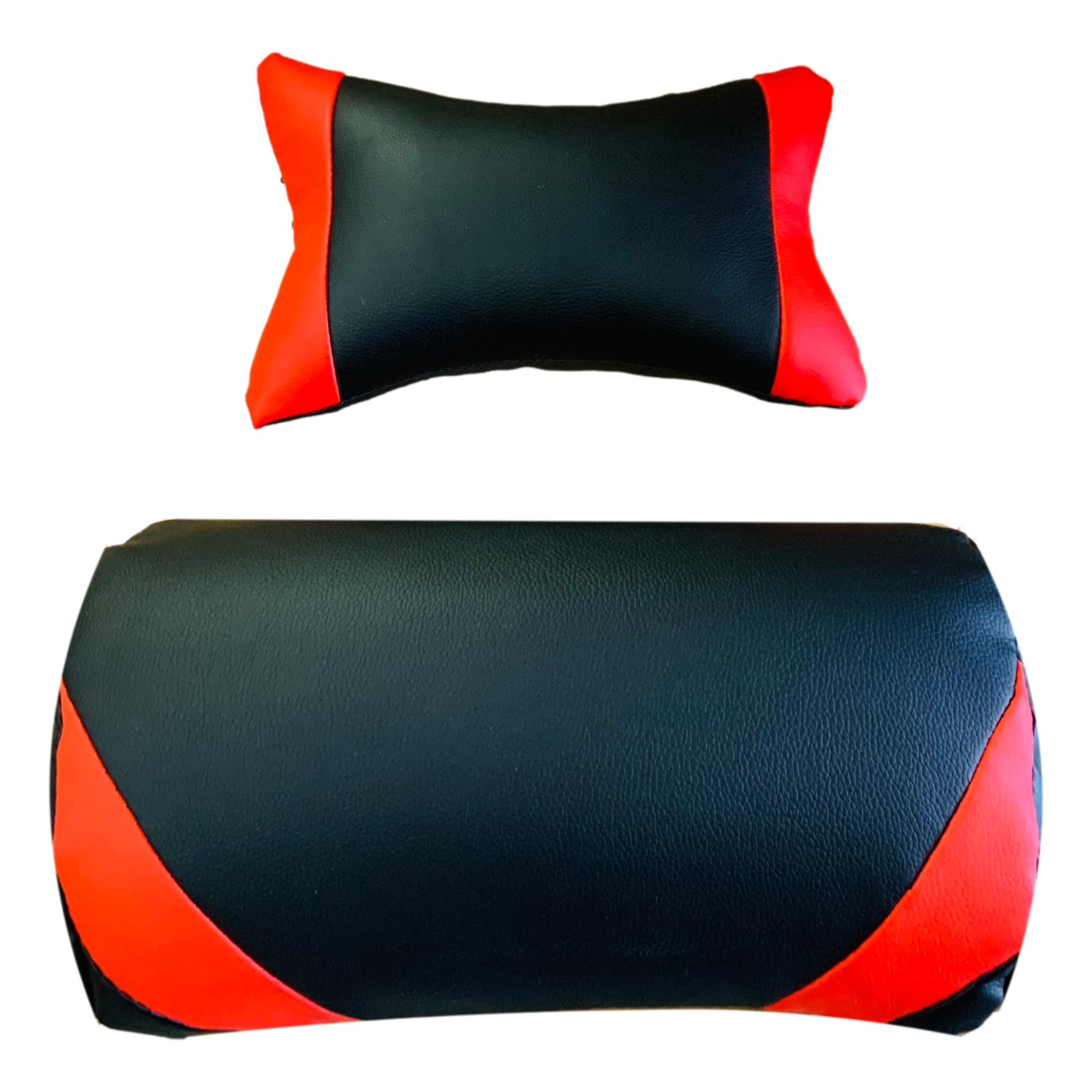 Premium Gaming Series Pillow Set - Black & Red - Ergonomic Support for Gamers - Perfect for Gaming Chairs, Couches & Bedrooms