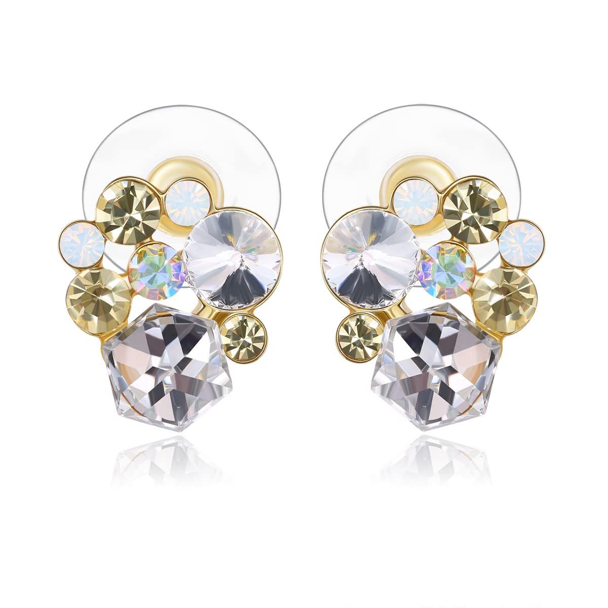 Exquisite Austrian Crystal Cube Earrings for Women - Elegant Gift for Valentine's Day, Birthday, Anniversary & Mother's Day | Perfect for Parties, Weddings & Special Occasions