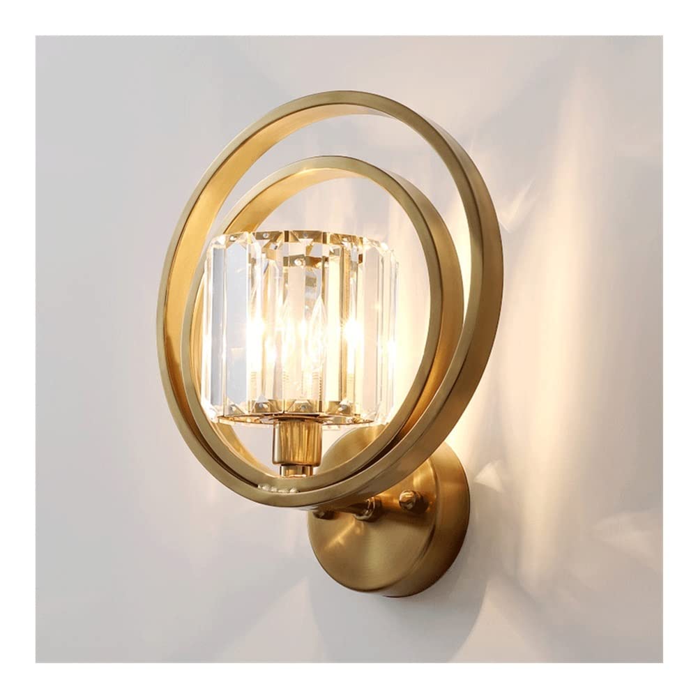 Modern Crystal Wall Sconce - LED Bedside Wall Lamp with Simple Luxury Design, Creative Mounted Lighting Fixture for Bedroom, Bathroom, Living Room, Hallway & Staircase - Perfect for Ambient Lighting and Home Decor