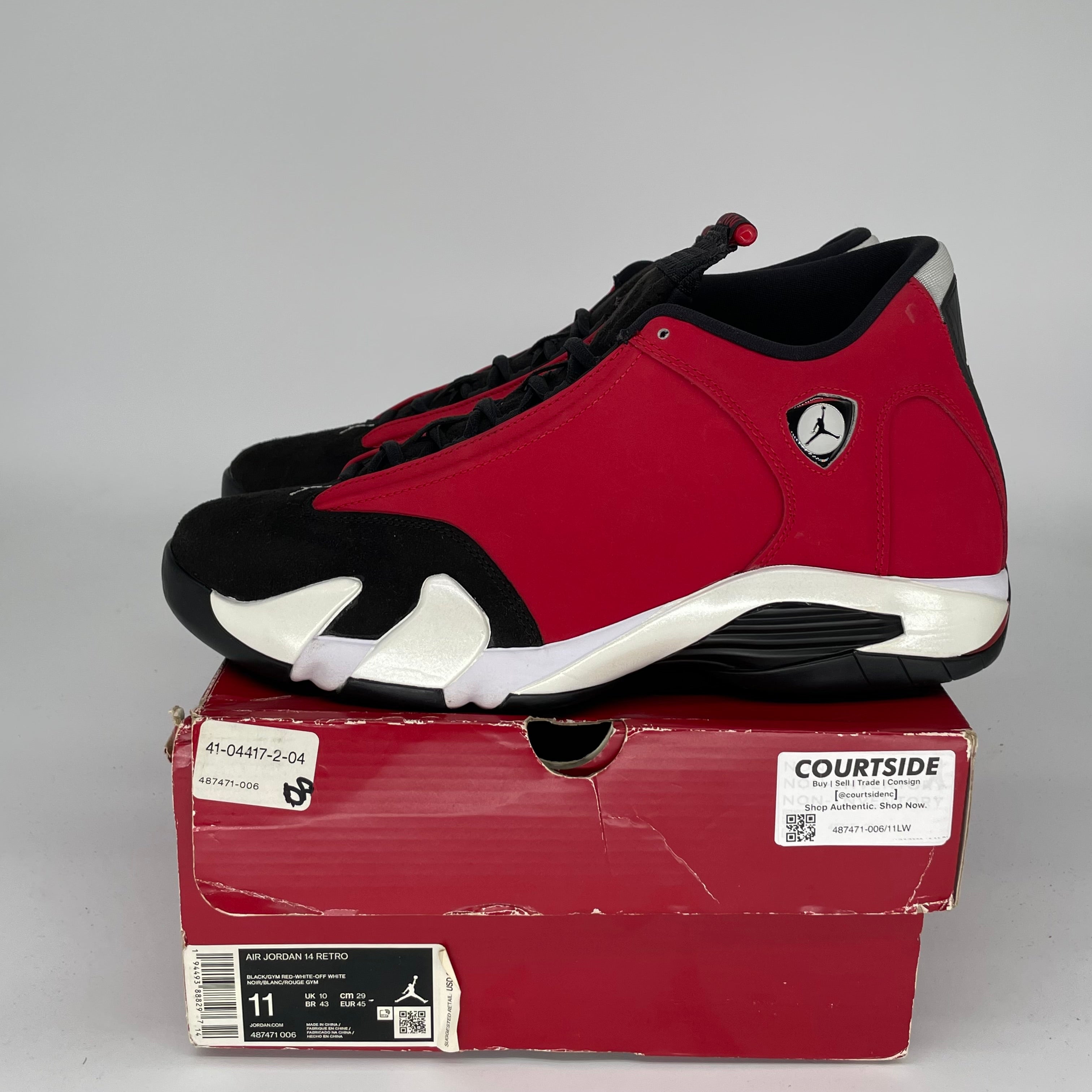 Air Jordan 14 Toro Bravo Men's Basketball Shoes Size 11 - 487471-006 | Retro Sneakers for Sports & Streetwear Fashion