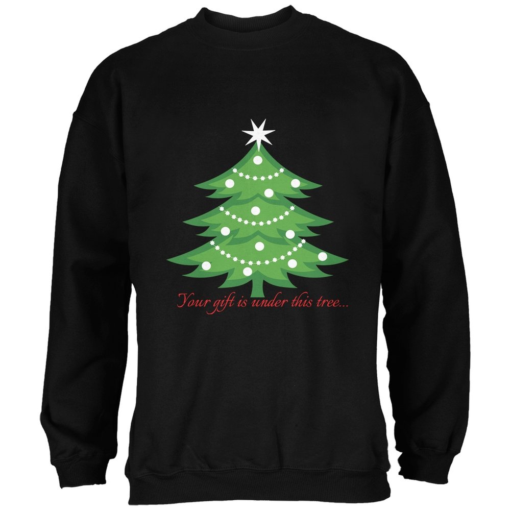 Old Glory Christmas Gift Black Adult Sweatshirt - Medium | Patriotic Holiday Apparel for Tree Decorations & Festive Gatherings