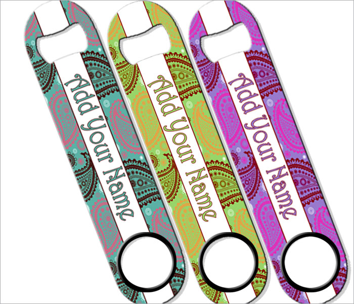 Personalized Speed Bottle Opener with Paisley Design - Perfect for Parties, BBQs, and Outdoor Events - Great Gift for Beer Lovers
