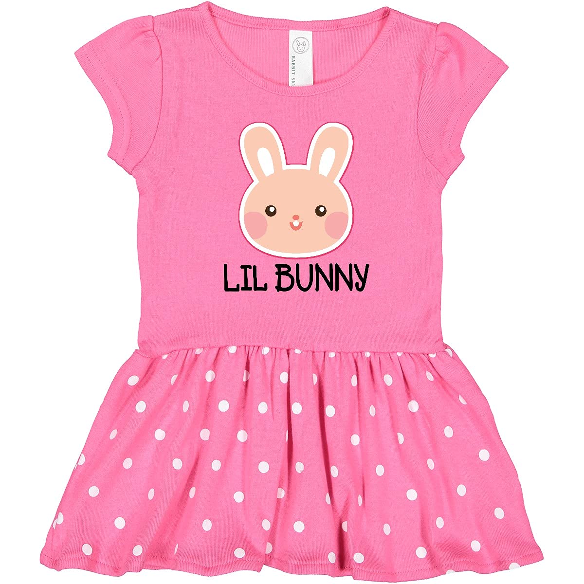 Inktastic Easter Lil Bunny Girls Rabbit Toddler Dress - Cute Spring Outfit for Baby Girls, Easter Sunday Church, Family Photos & Holiday Celebrations