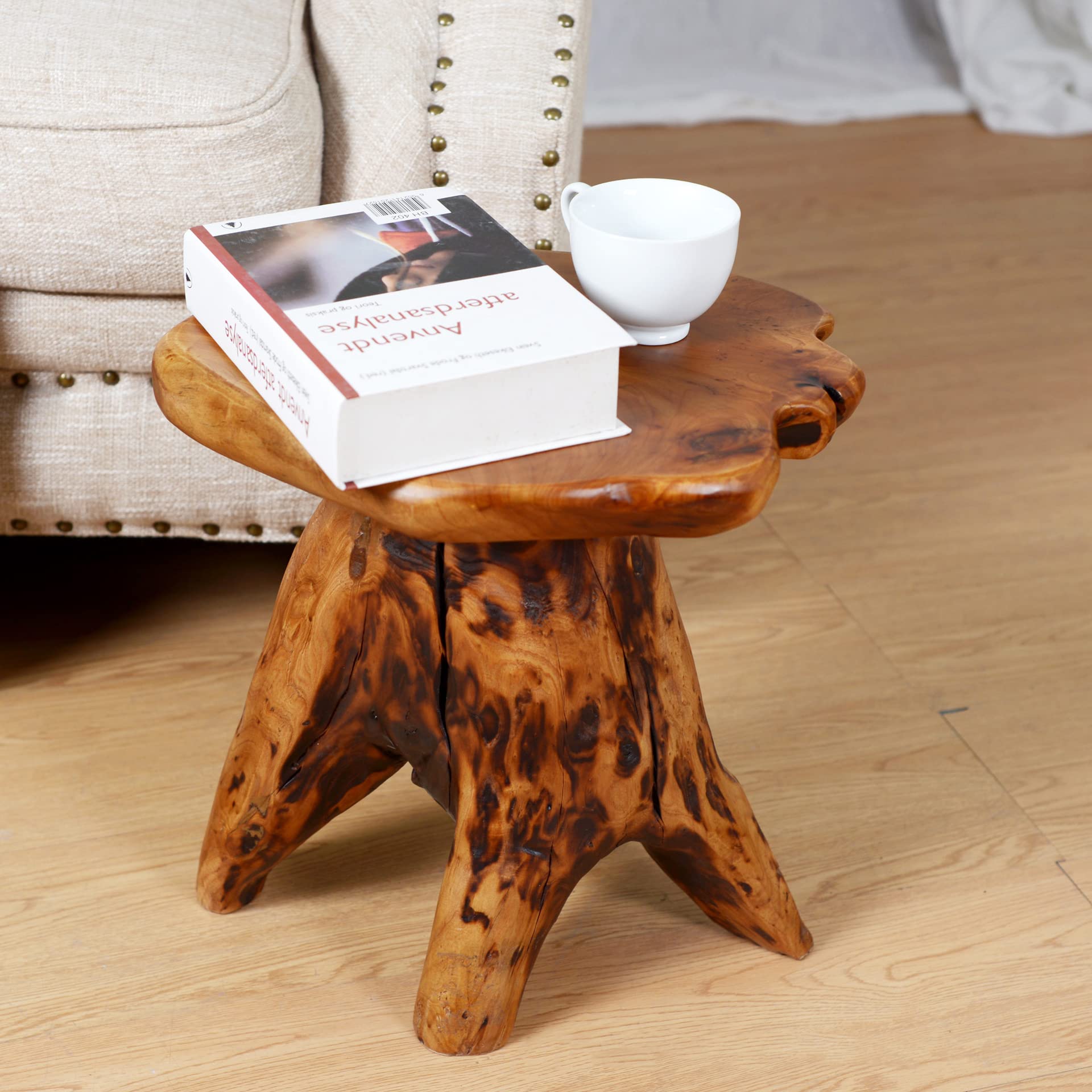 Natural Edge Tree Stump Stool - 14