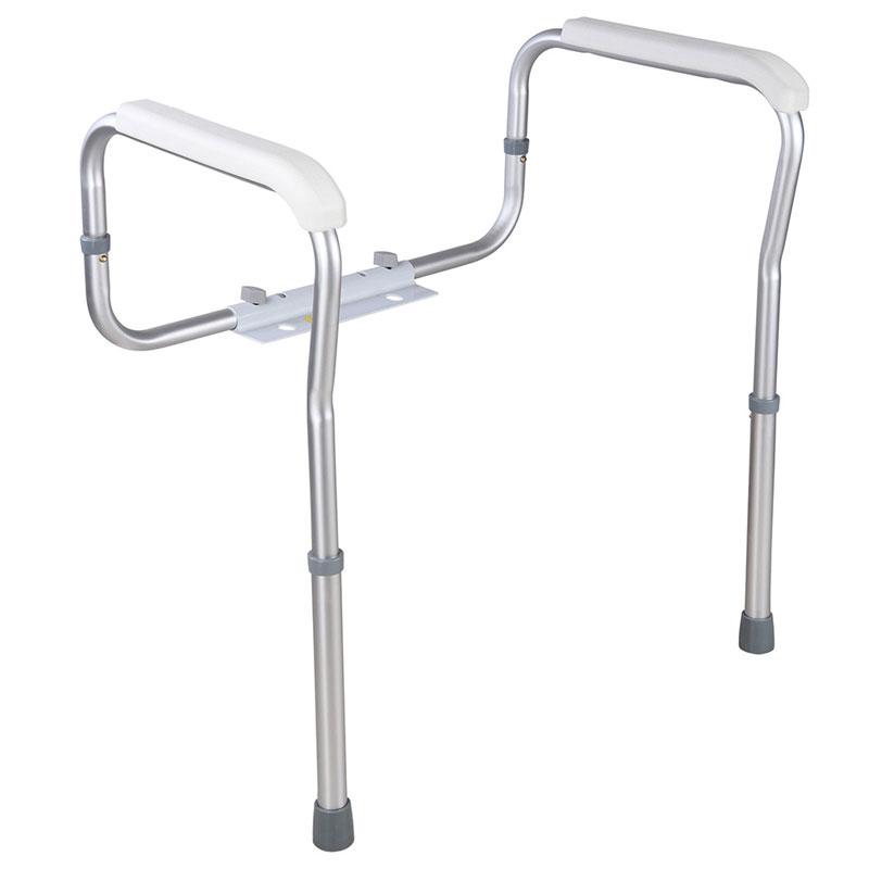 TheLAShop Adjustable Toilet Safety Frame Rail Grab Bar - 375lbs Weight Capacity for Elderly & Disabled - Bathroom Assist Device for Seniors, Handicapped & Post-Surgery Recovery