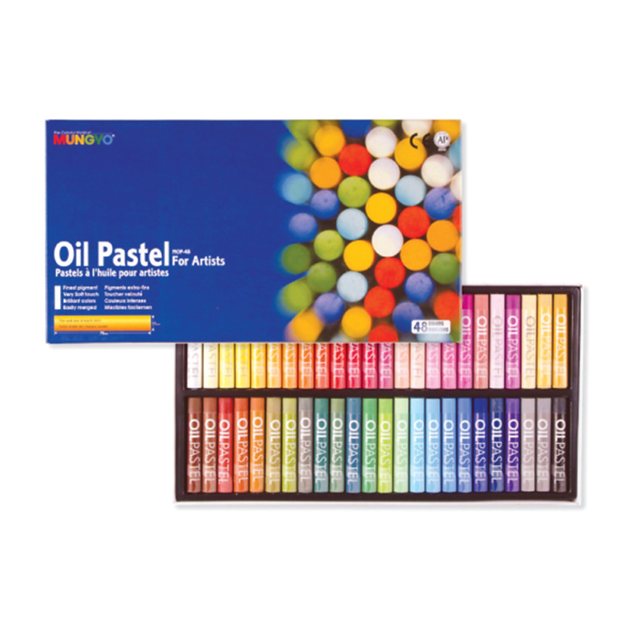 48 Pack Professional Oil Pastels for Artists - Vibrant Colors, Non-Toxic & Blendable - Perfect for Drawing, Sketching & Art Projects in Classroom, Studio or Home