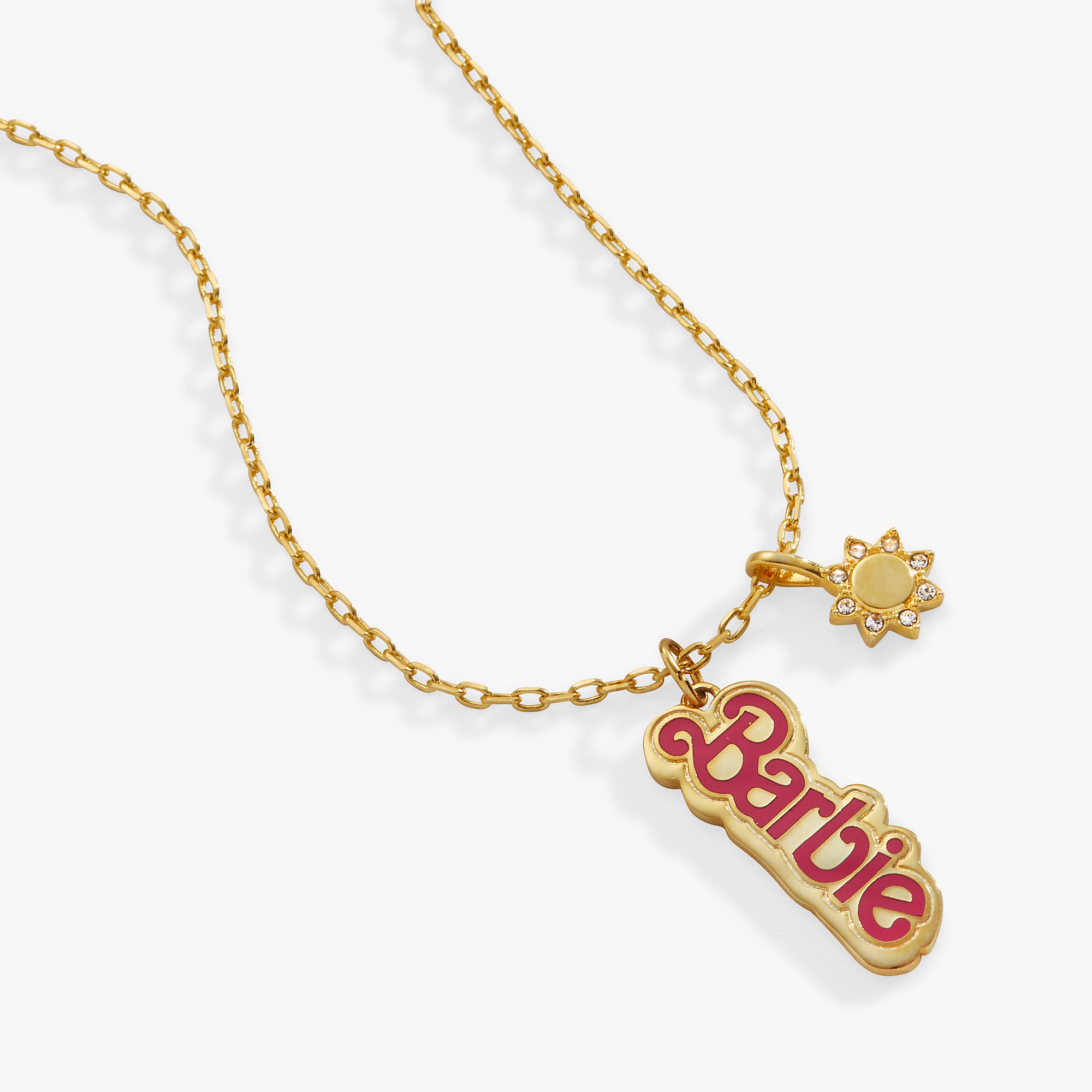 Barbie™ The Movie Adjustable Necklace Set - Stylish Barbie Duo Jewelry for Women & Girls - Perfect for Parties, Cosplay & Everyday Wear