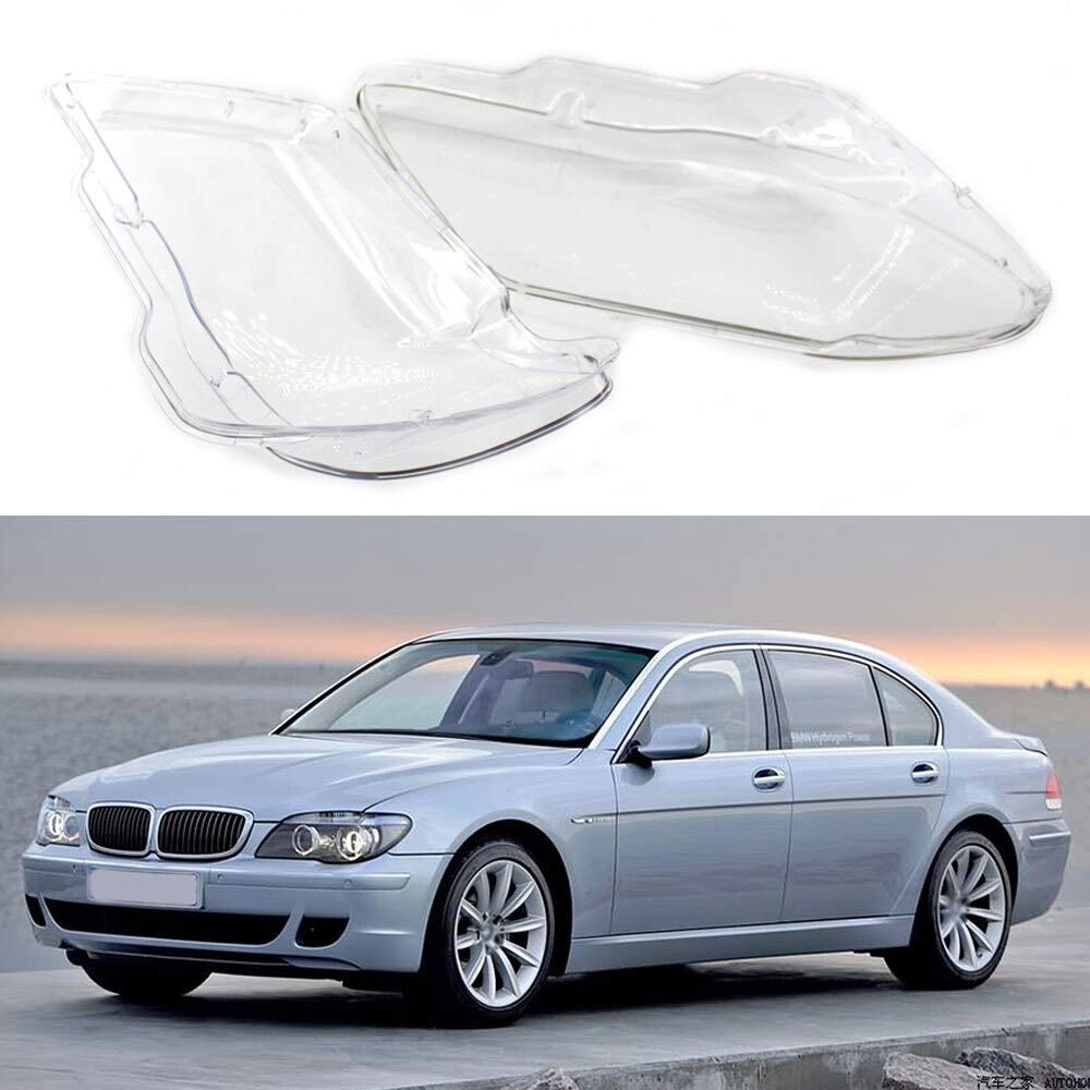 BMW 7 Series E65 E66 2005-2008 Replacement Headlight Covers - Clear Lens Pair for Left & Right Headlamps | Durable Car Accessories for Enhanced Visibility & Style | Perfect for Night Driving and Car Restoration Projects