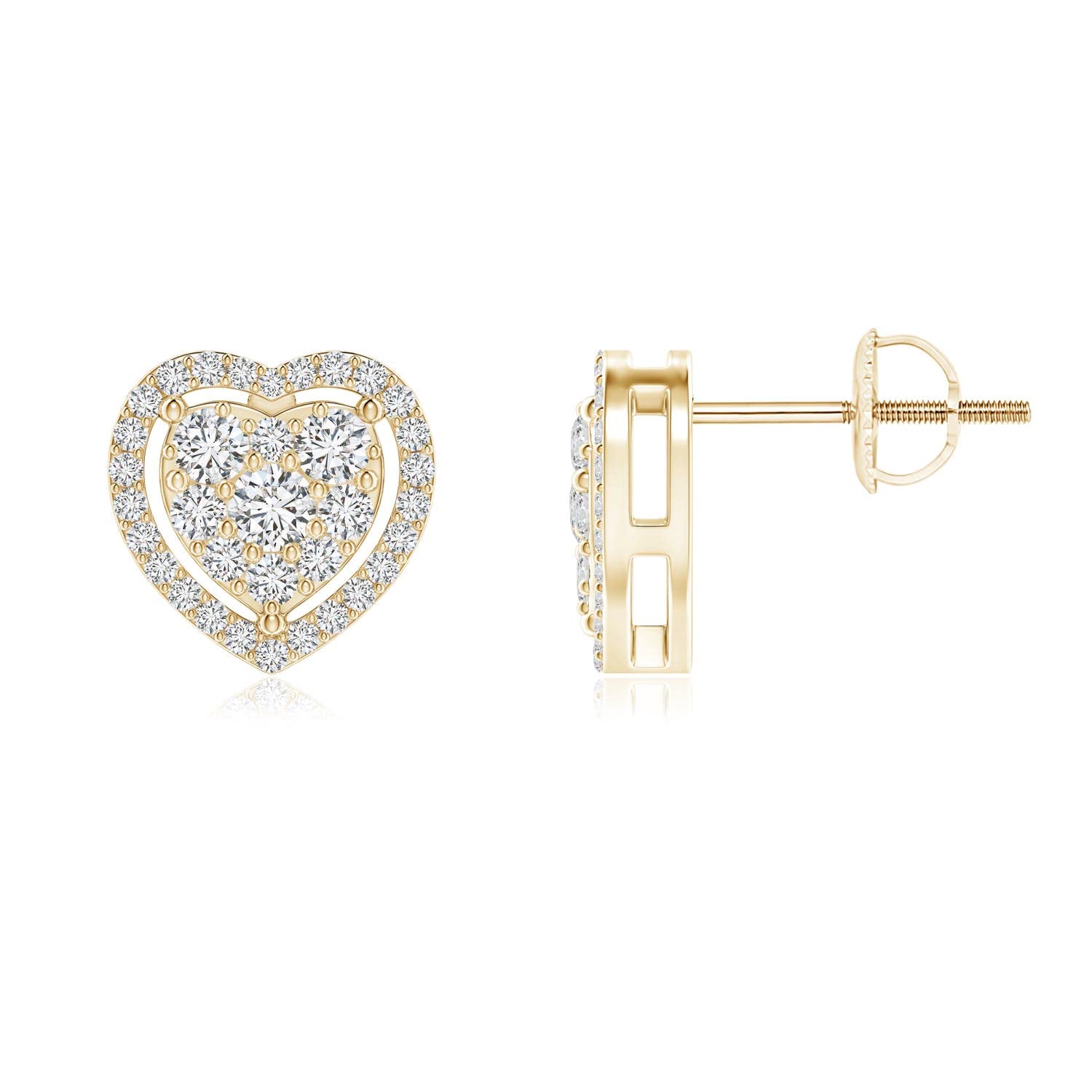 Natural Diamond Stud Earrings for Women & Girls - 14K Solid Gold/Platinum April Birthstone Jewelry | Elegant Gift for Birthday, Wedding, Anniversary | Perfect for Everyday Wear & Special Occasions