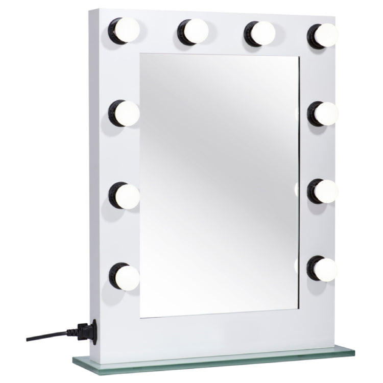 Professional LED Vanity Mirror with Adjustable Brightness - 10X Magnification & Touch Control for Makeup, Skincare & Hair Styling - Perfect for Home, Salon & Travel Use