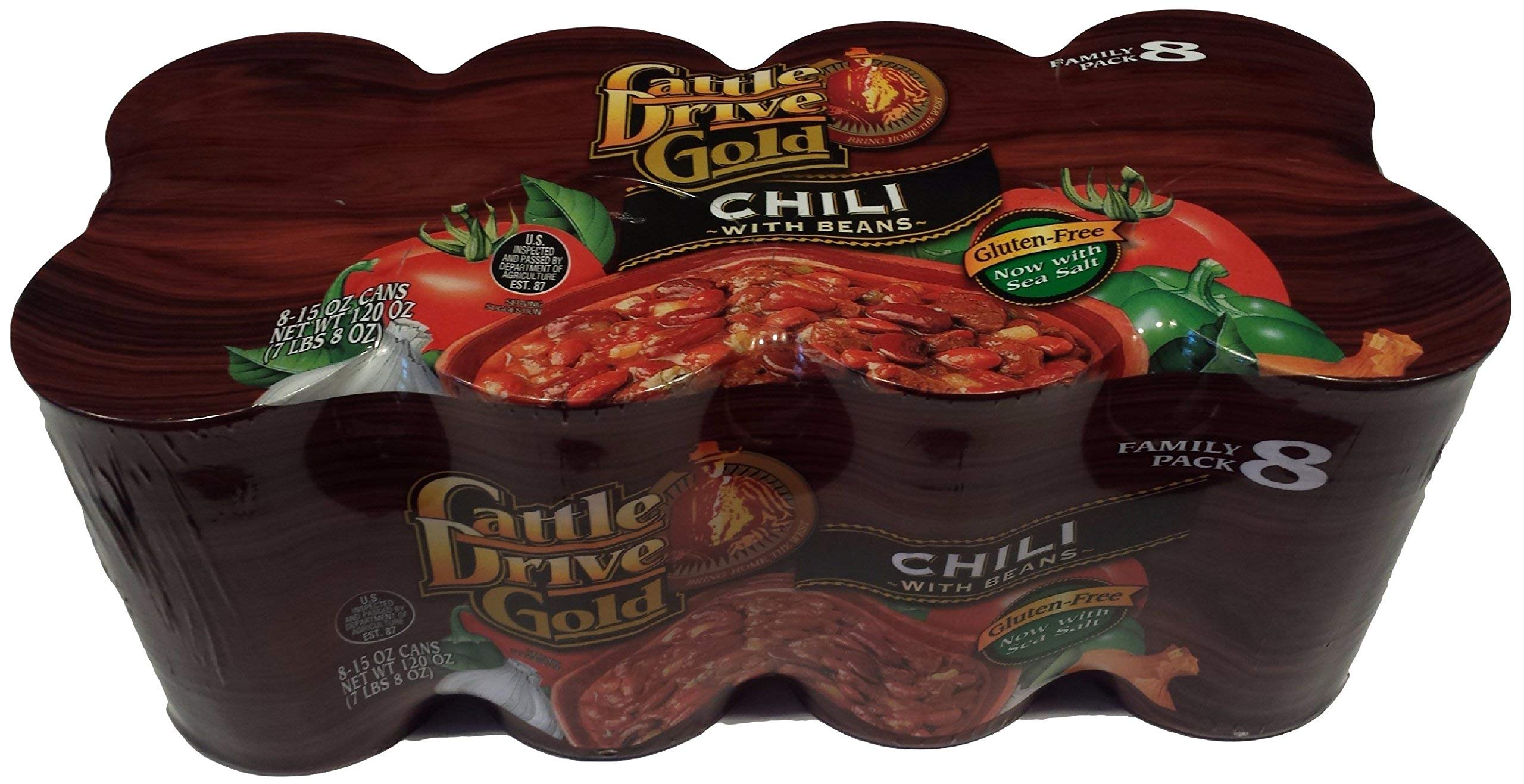 Spicy Beef Chili with Beans - 8/15 Oz Cans (Pack of 4) | High Protein Ready-to-Eat Meal for Camping, Hiking & Emergency Food Supply