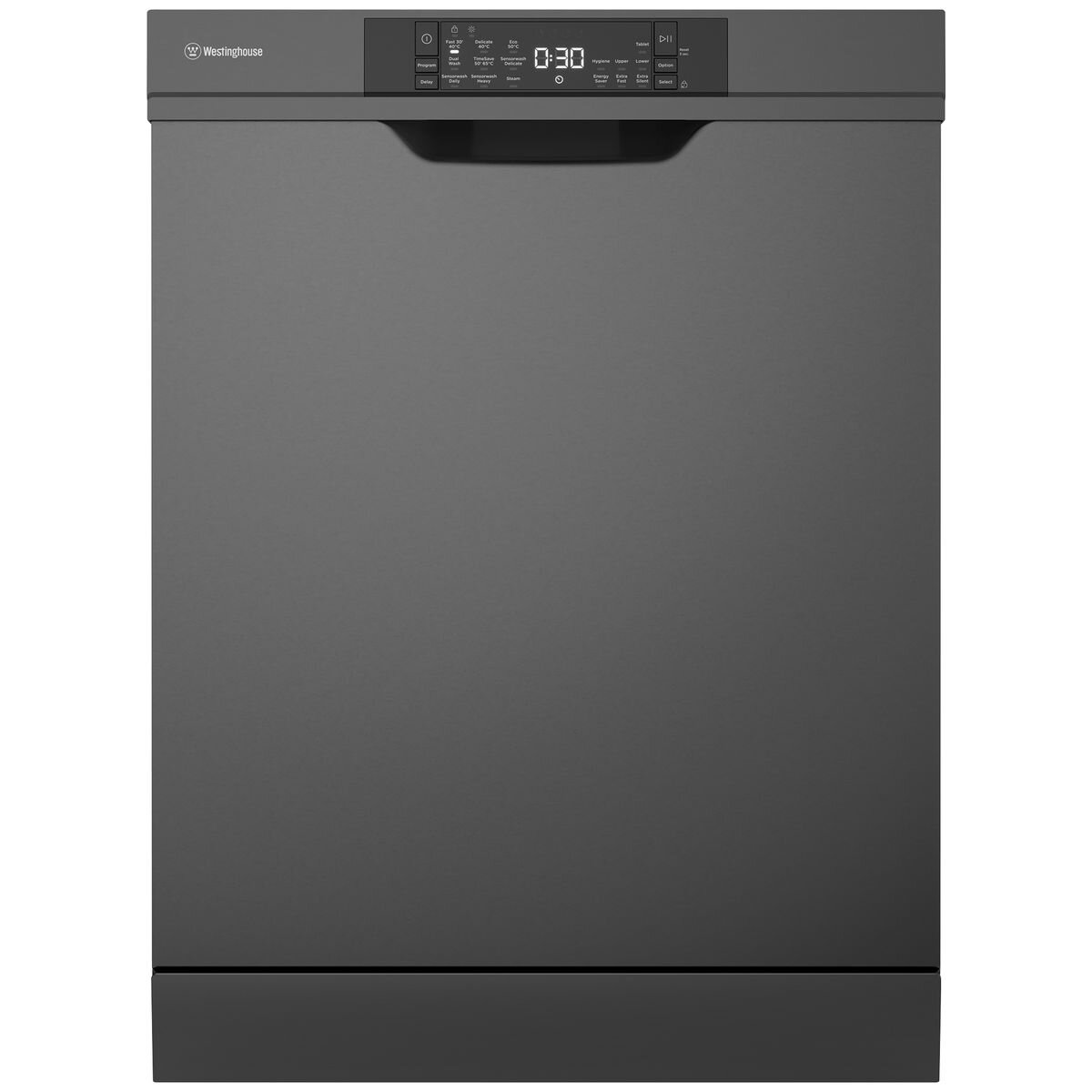 Westinghouse WSU6608KXB 60cm Built-in Dishwasher with Auto Door & Steam Function - Stainless Steel Finish for Modern Kitchens | Perfect for Small Spaces & Energy-Efficient Cleaning