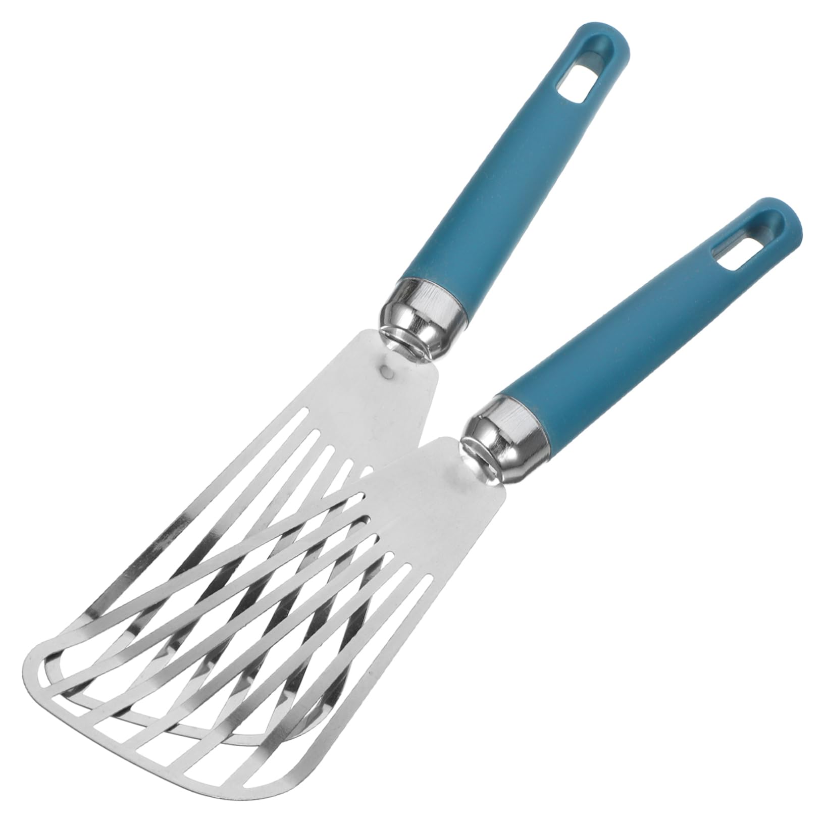 2-Piece Stainless Steel Teppanyaki Spatula Set - BBQ, Pancake, Pizza & Steak Turner - Professional Kitchen Tools for Grilling, Baking & Cooking at Home