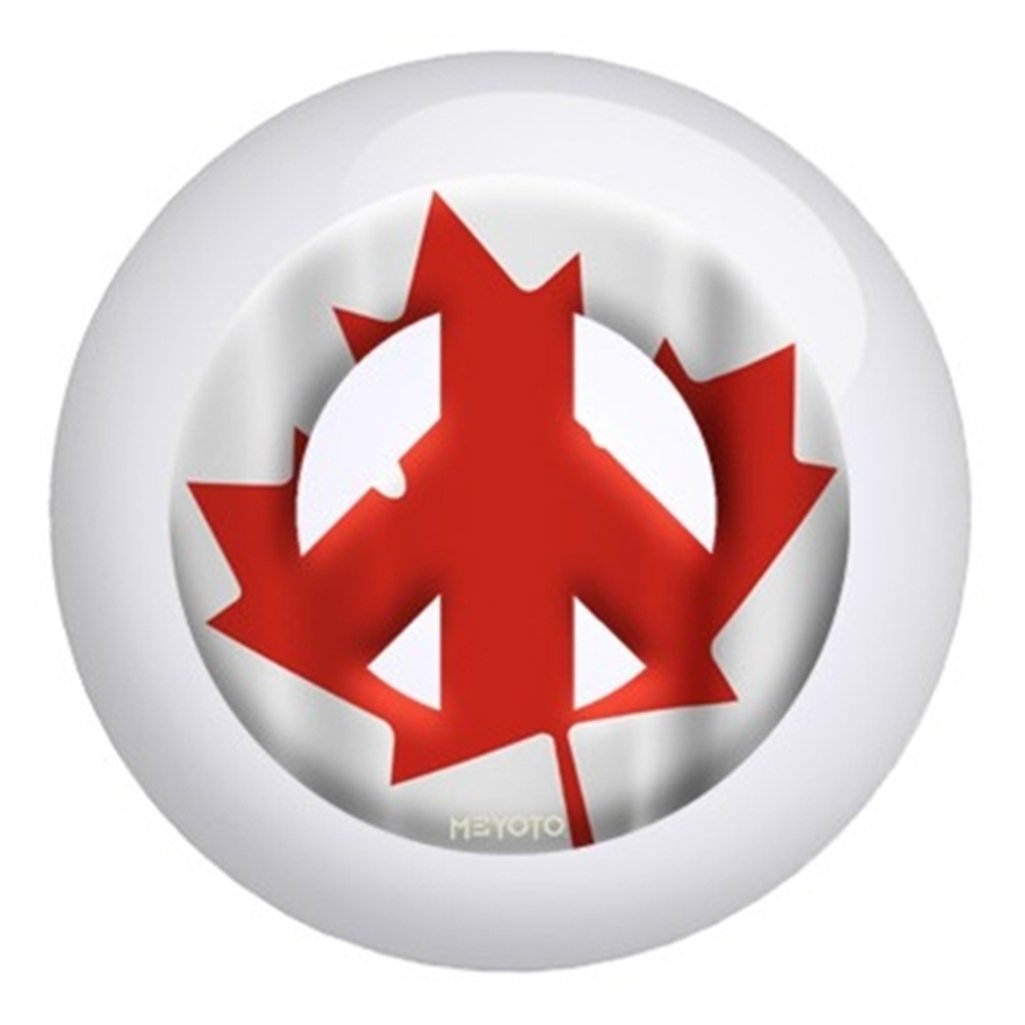 Canadian Maple Leaf Flag Bowling Ball - Premium Performance for Strikes & Spares - Perfect for Patriotic Bowlers & Sports Enthusiasts | Great for League Play, Tournaments & Gift Giving