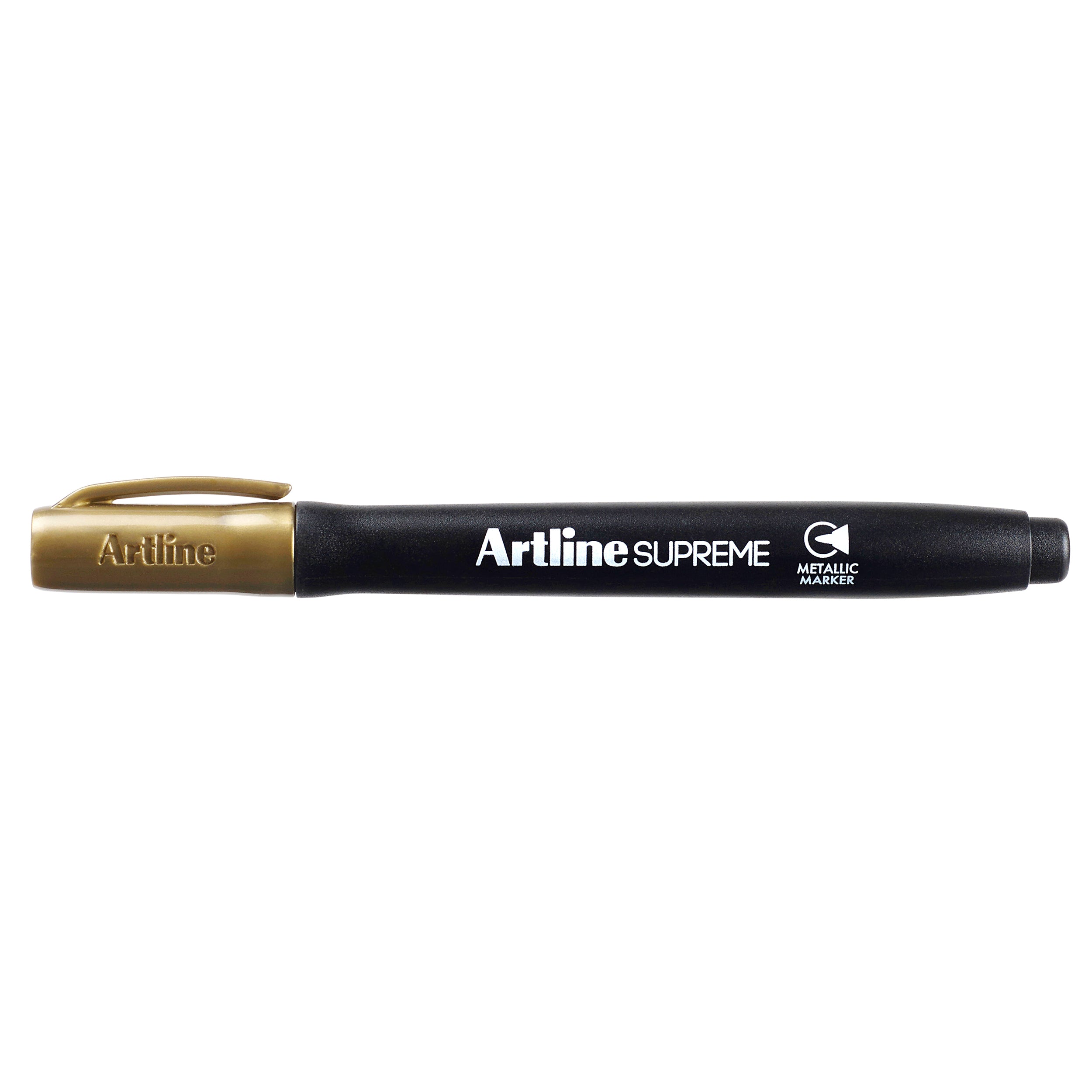 Artline Supreme Metallic Marker Gold - 12 Pack of Premium Metallic Markers for Scrapbooking, Card Making & DIY Crafts - Vibrant Gold Ink for Professional Art Projects