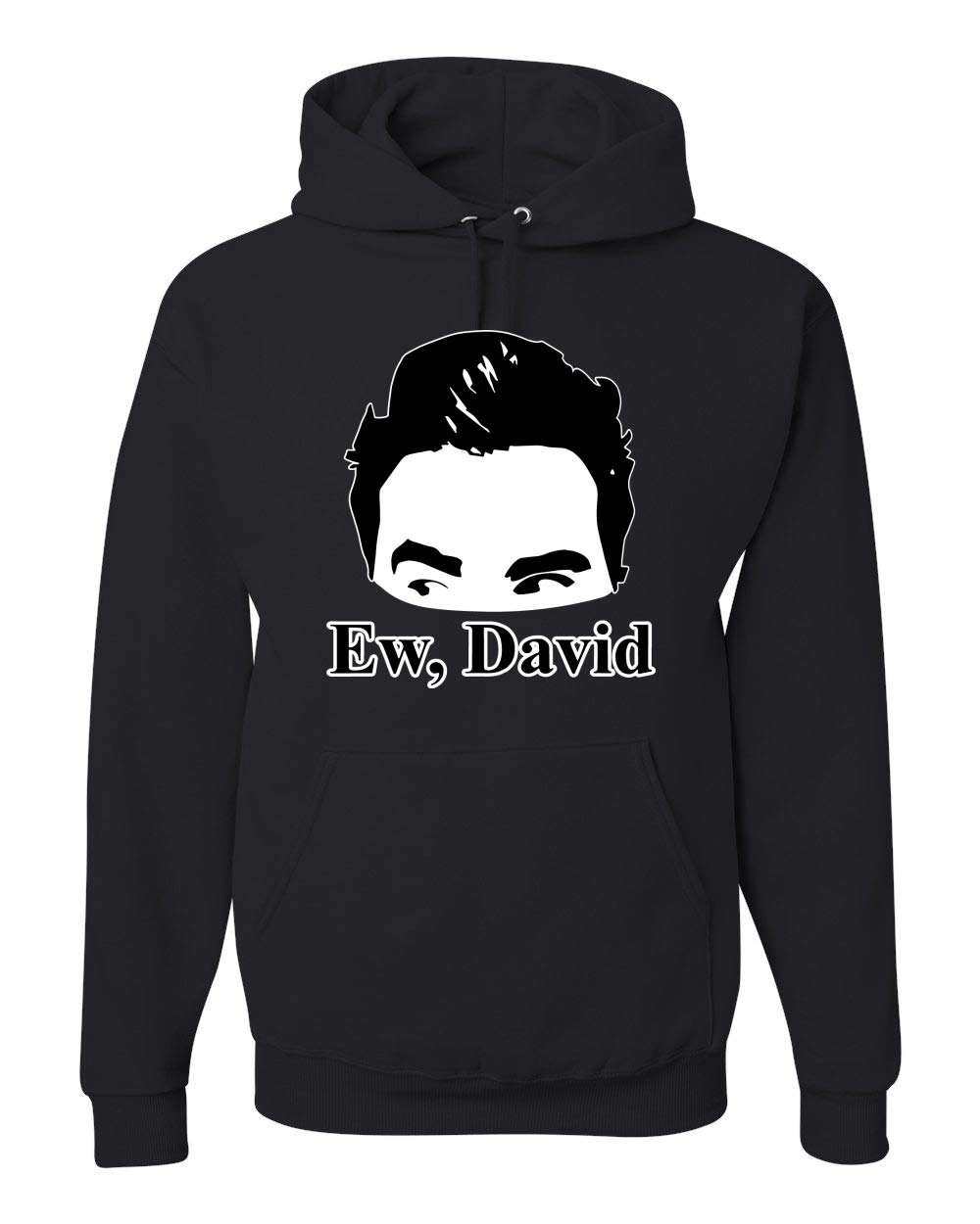 Wild Bobby Funny 'Ew, David' Meme Alexis & Moira Pop Culture Unisex Hoodie Sweatshirt | Schitt's Creek Inspired TV Show Merch | Perfect for Fans, Cosplay & Casual Wear