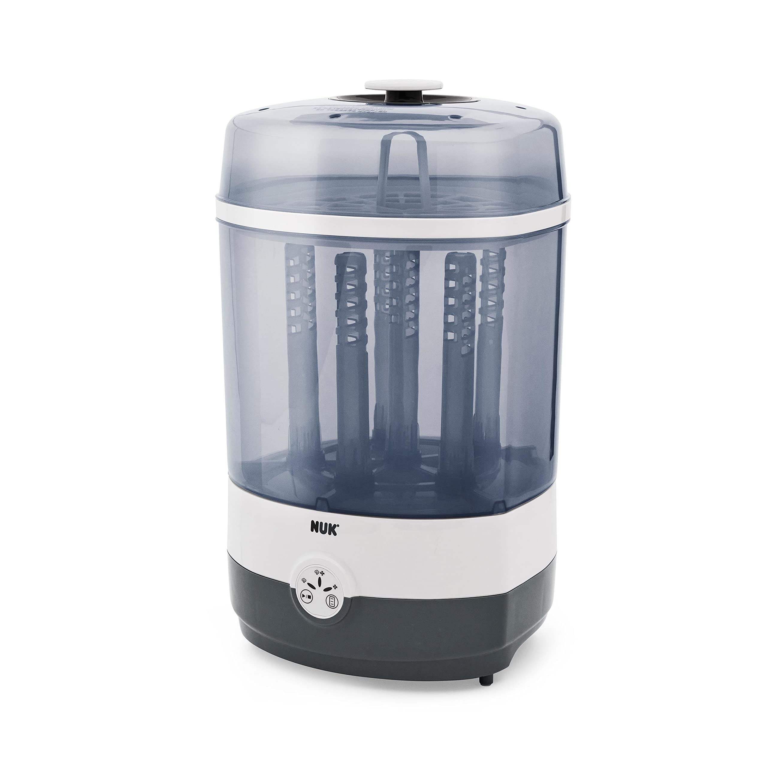 NUK 2-in-1 Baby Bottle Sterilizer and Dryer | Electric Steam Sterilizer for Newborn Essentials | Fast, Safe & Convenient | Perfect for Home, Travel & Daycare Use