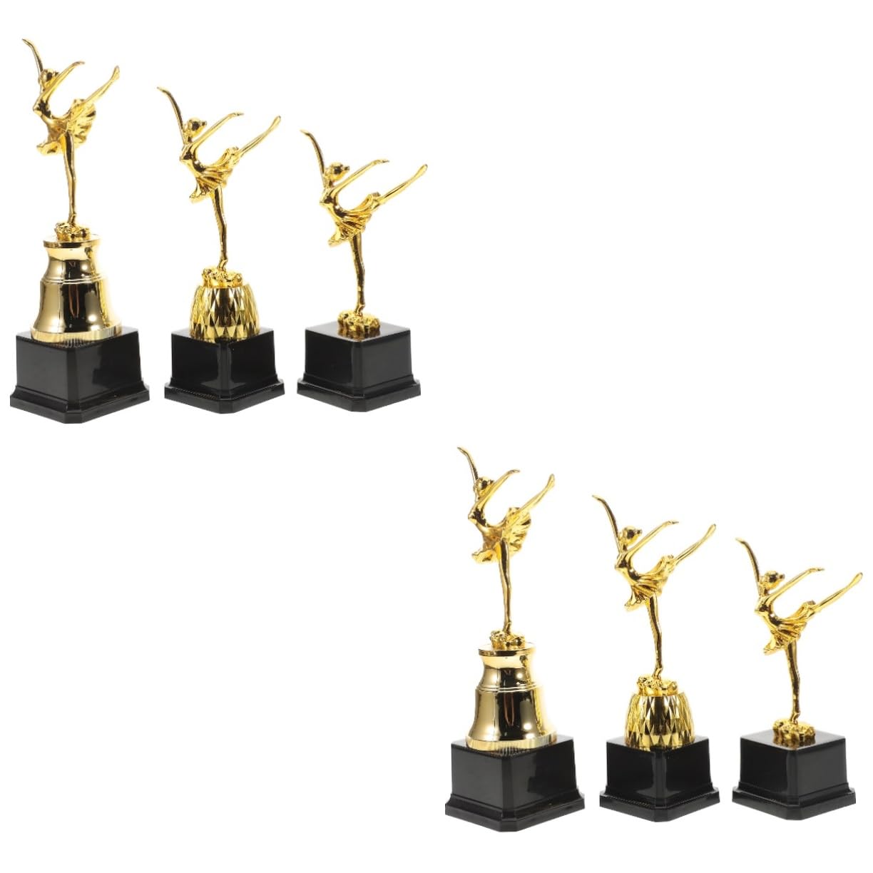 GANAZONO Dance Trophy Tournament Cup - Golden Plastic Ballet Award for Dance Competitions, Perfect for Ceremonies and Performances