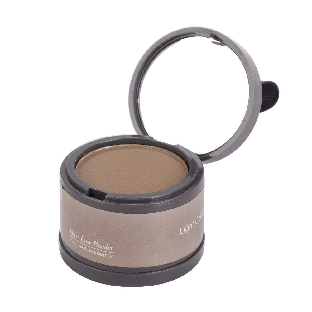 Natural Hairline Powder for Women - Light Coffee Hair Root Concealer & Shadow Powder to Cover Hair Loss | Includes Mirror for Easy Application | Perfect for Thinning Hair & Bald Spots | Everyday Hair Beauty Cosmetics