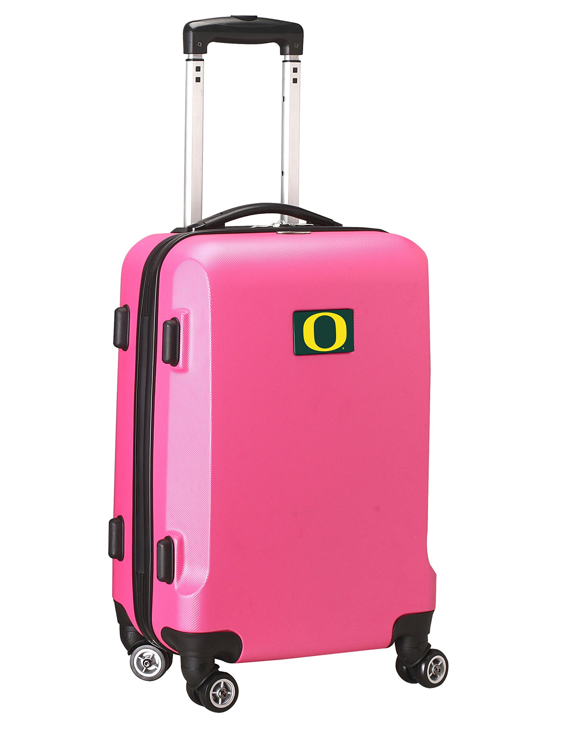 NCAA Oregon Ducks Pink Carry-On Spinner Hardcase Luggage - Perfect for College Travel & Game Day Trips