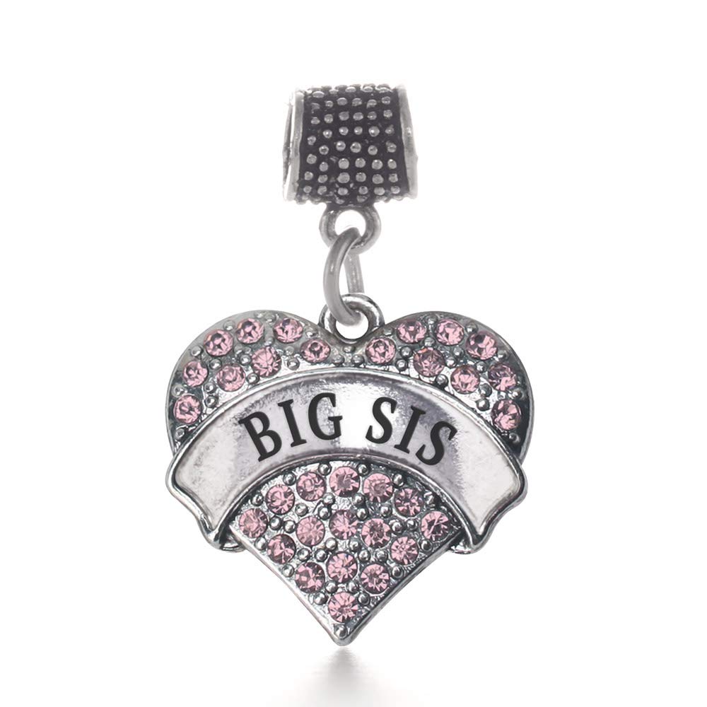 Inspired Silver - Sterling Silver Pave Heart Charm Bracelet with Cubic Zirconia | Elegant Jewelry Gift for Women, Valentine's Day, Anniversary & Special Occasions
