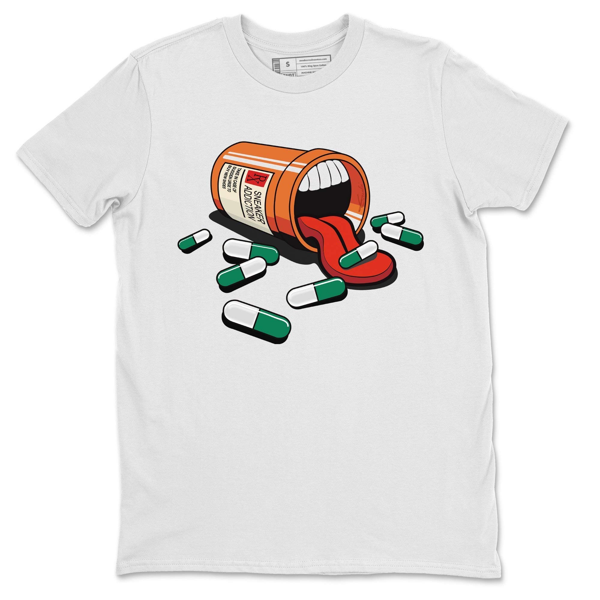 Lucky Green Shoe Addiction Graphic T-Shirt for Women - Stylish White Top for Casual Outfits & Shoe Lover Gifts