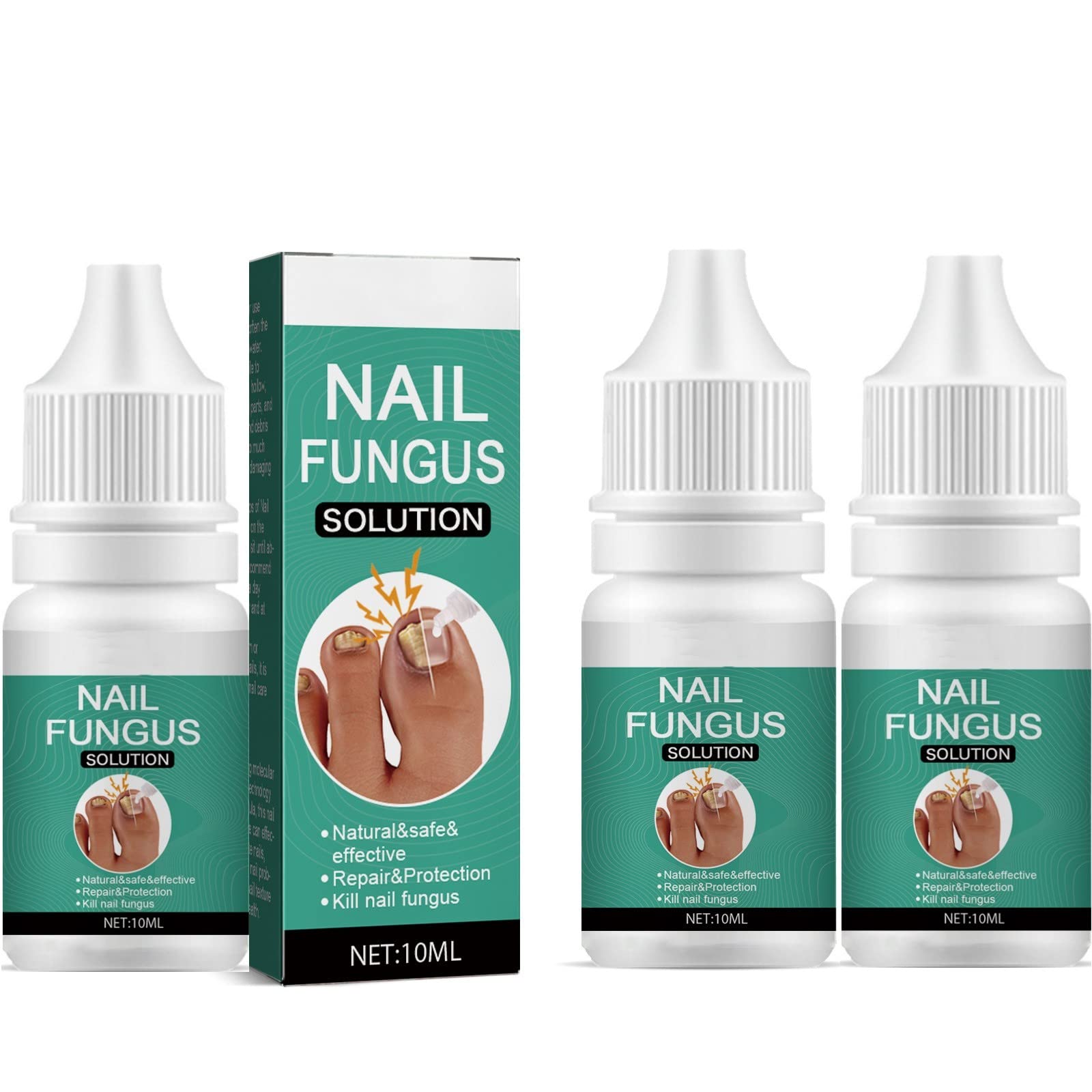 Nail Repair Essence Treatment - Strengthening & Nourishing Liquid for Damaged & Discolored Nails (3 Pack) | Perfect for Pedicures, Manicures & At-Home Nail Care
