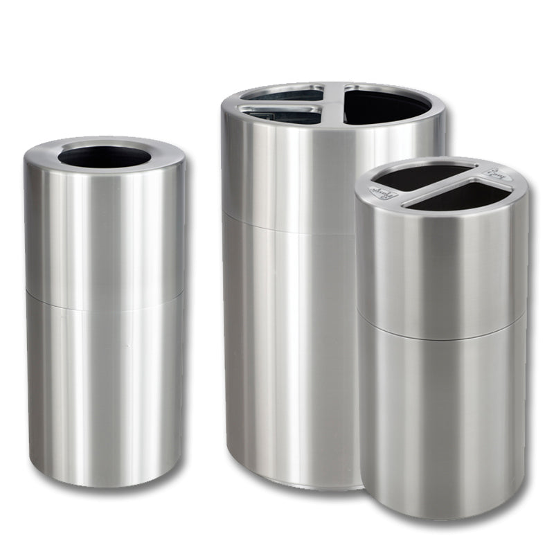 Stainless Steel Recycling Bin & Trash Can - 13 Gallon/50L Eco-Friendly Waste Container for Kitchen, Office, Bathroom & Outdoor Use