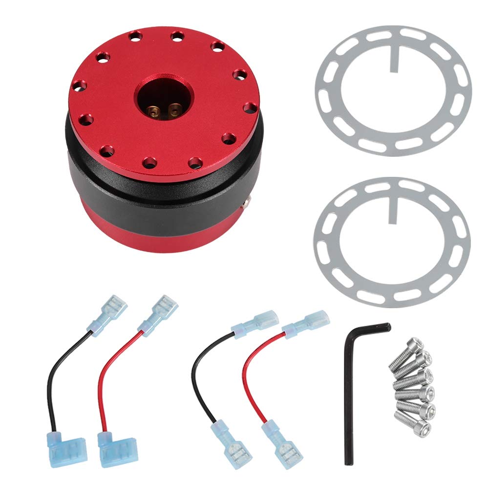 Universal Racing Steering Wheel Quick Release Adapter Hub Kit with Button Ball - Compatible with Most Cars - Perfect for Drifting, Racing & Simulator Setups