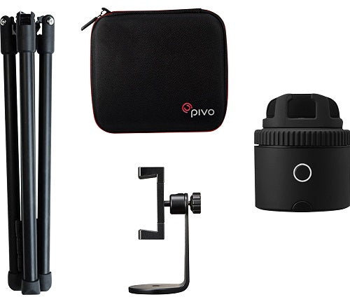 Pivo Pod Black Pro Pack - Smartphone Tripod Stand with 360° Rotation for Live Streaming, Vlogging & TikTok Videos - Perfect for Content Creators & Social Media Influencers